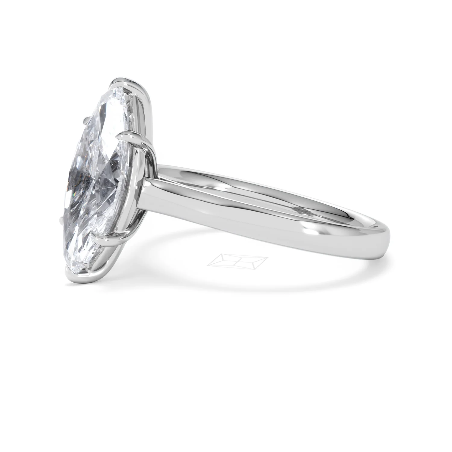 Amora Marquise 3.00ct Lab Diamond Engagement Ring G/VS Set in 18K White Gold - Image 74