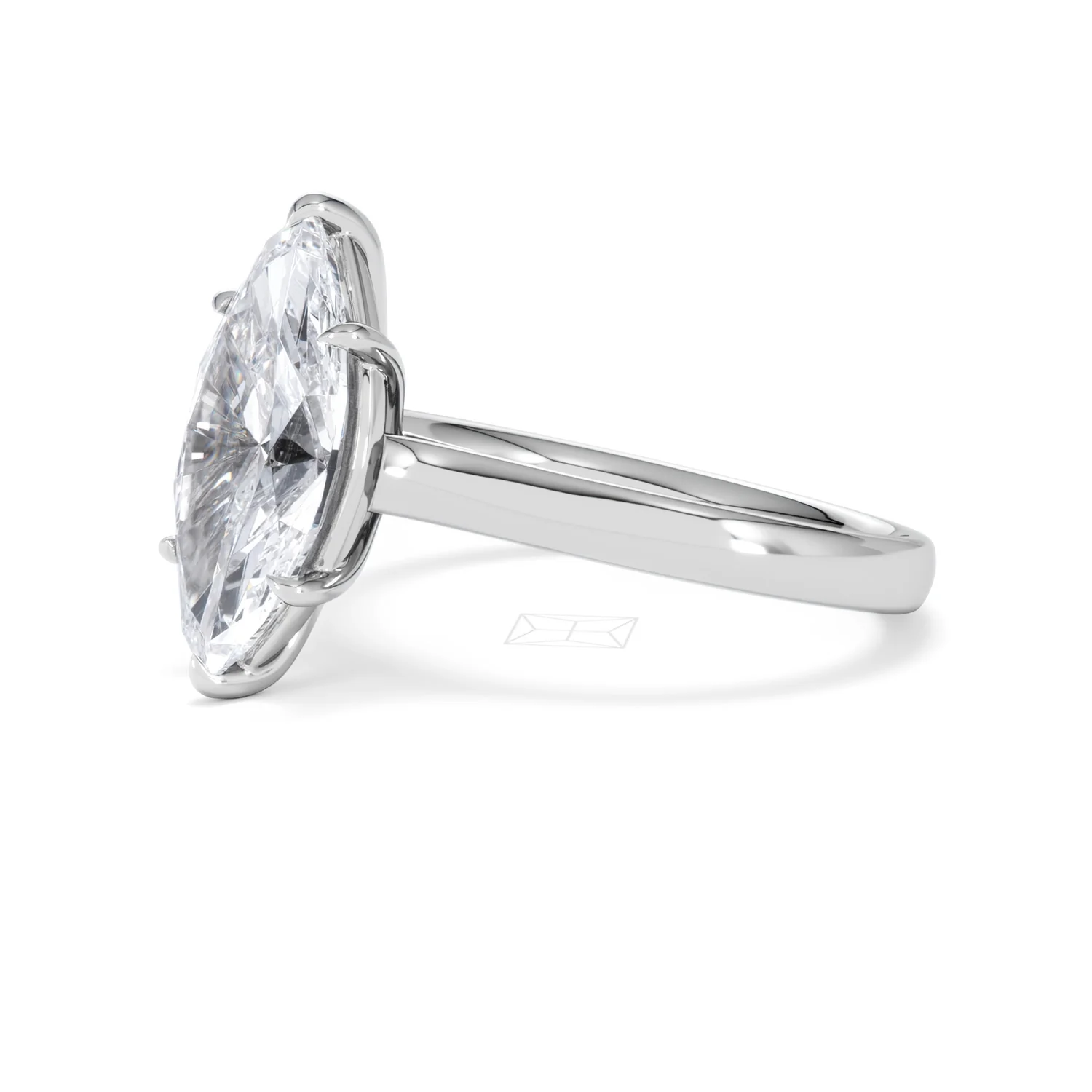 Amora Marquise 3.00ct Lab Diamond Engagement Ring G/VS Set in 18K White Gold - Image 76