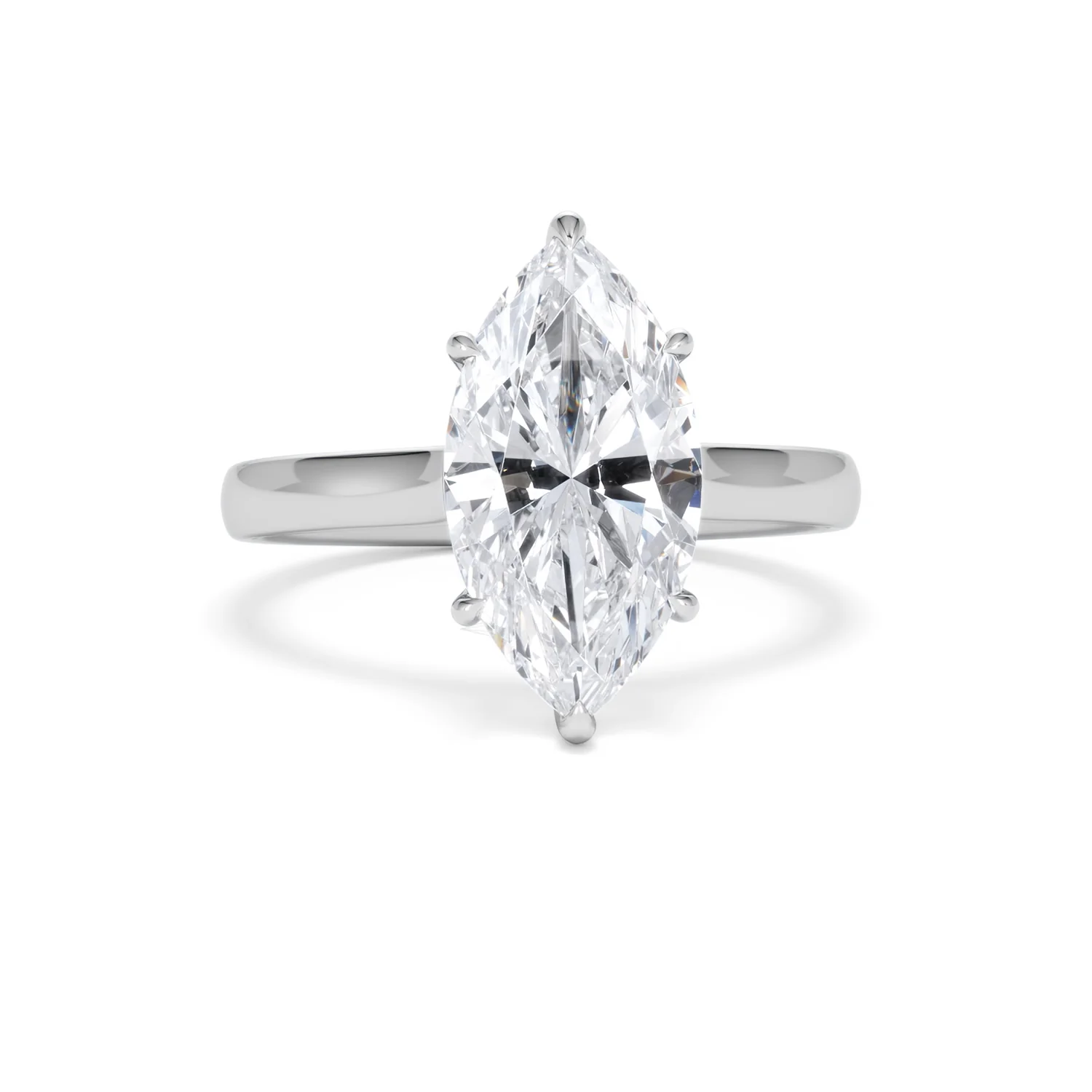 Amora Marquise 3.00ct Lab Diamond Engagement Ring G/VS Set in 18K White Gold - Image 9