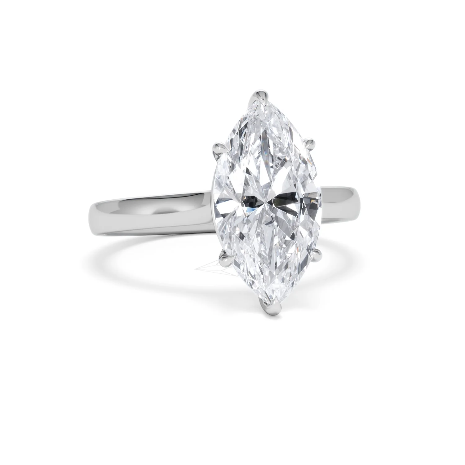 Amora Marquise 3.00ct Lab Diamond Engagement Ring G/VS Set in Platinum - Image 11