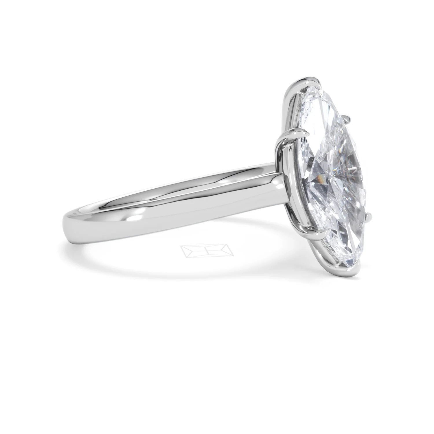 Amora Marquise 3.00ct Lab Diamond Engagement Ring G/VS Set in Platinum - Image 20