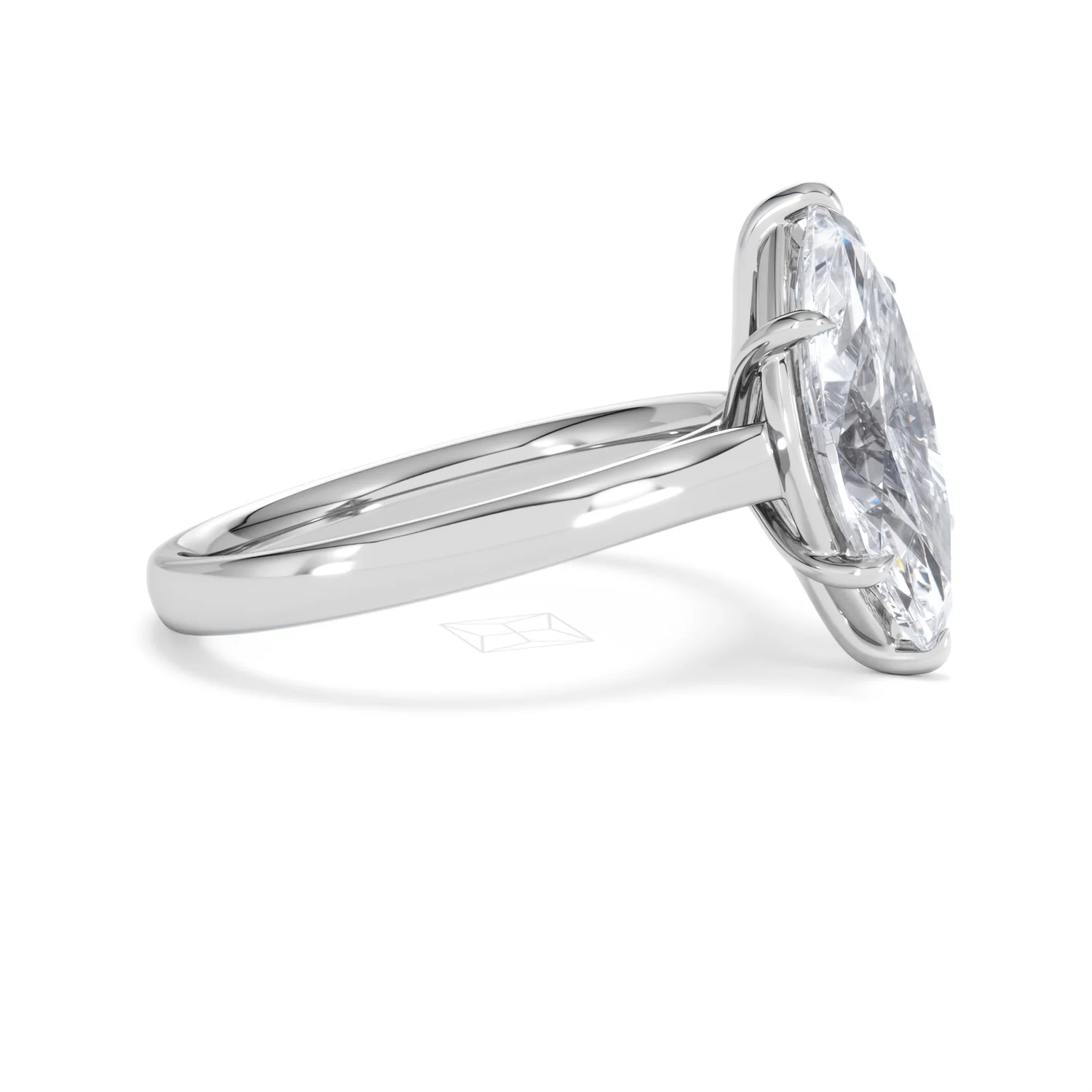 Amora Marquise 3.00ct Lab Diamond Engagement Ring G/VS Set in Platinum - Image 23