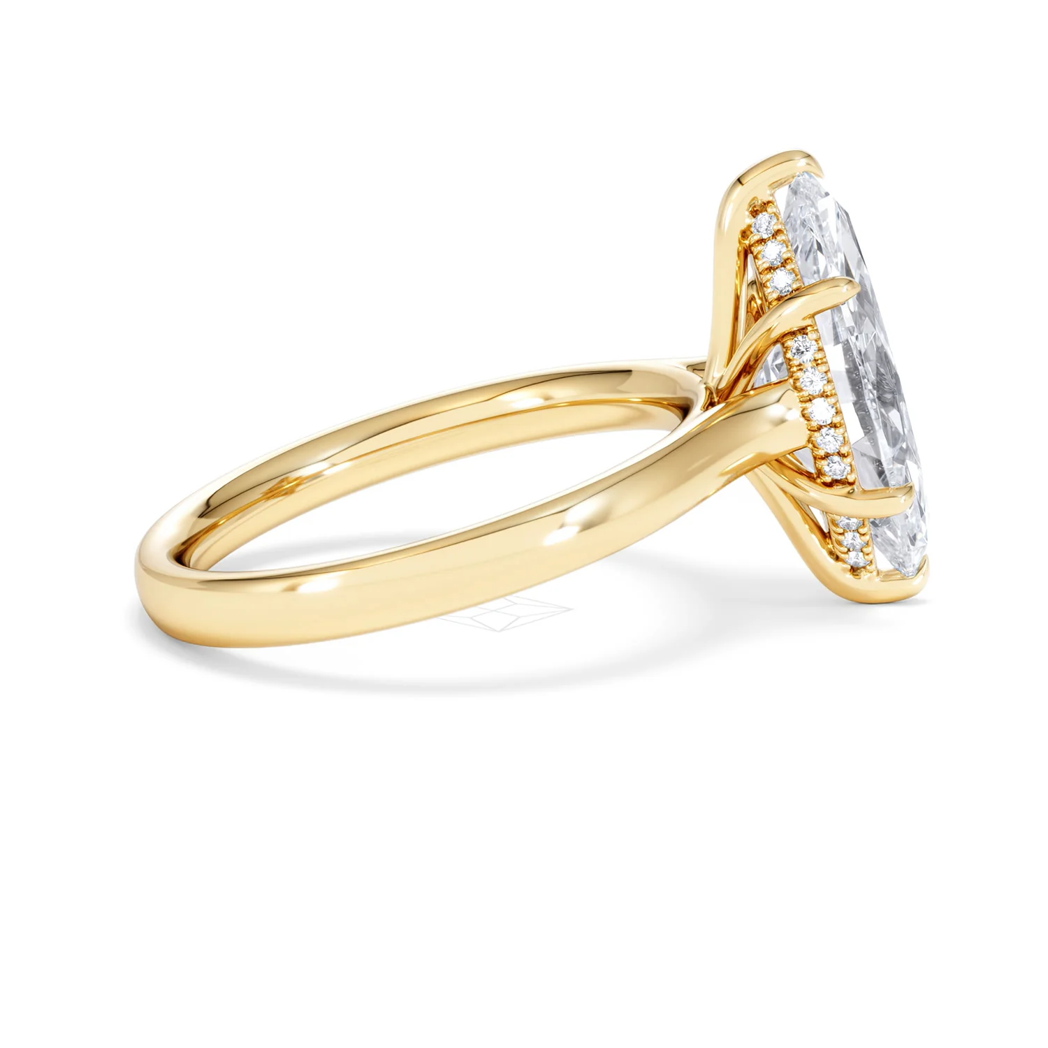 Amora Marquise 3.11ct Hidden Halo Lab Diamond Engagement Ring G/VS Set in 18K Gold - Image 32