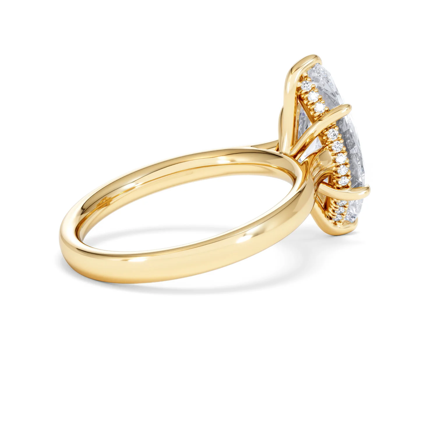 Amora Marquise 3.11ct Hidden Halo Lab Diamond Engagement Ring G/VS Set in 18K Gold - Image 38