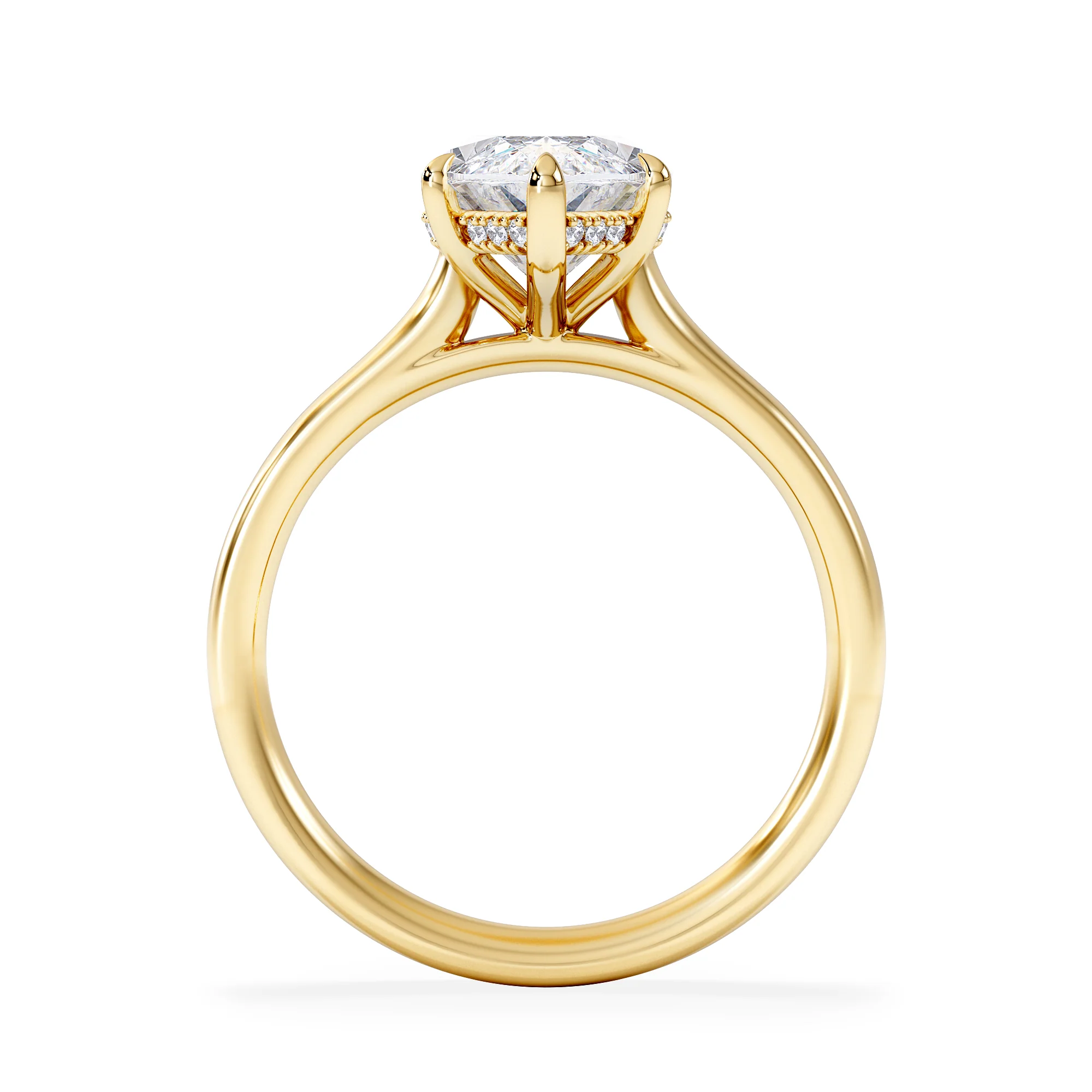 Amora Marquise 3.11ct Hidden Halo Lab Diamond Engagement Ring G/VS Set in 18K Gold - Image 5