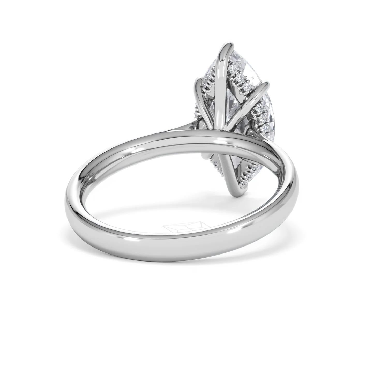 Amora Marquise 3.11ct Hidden Halo Lab Diamond Engagement Ring G/VS Set in 18K White Gold - Image 43