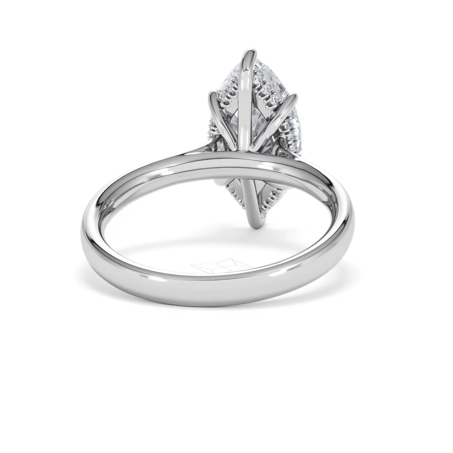Amora Marquise 3.11ct Hidden Halo Lab Diamond Engagement Ring G/VS Set in 18K White Gold - Image 45