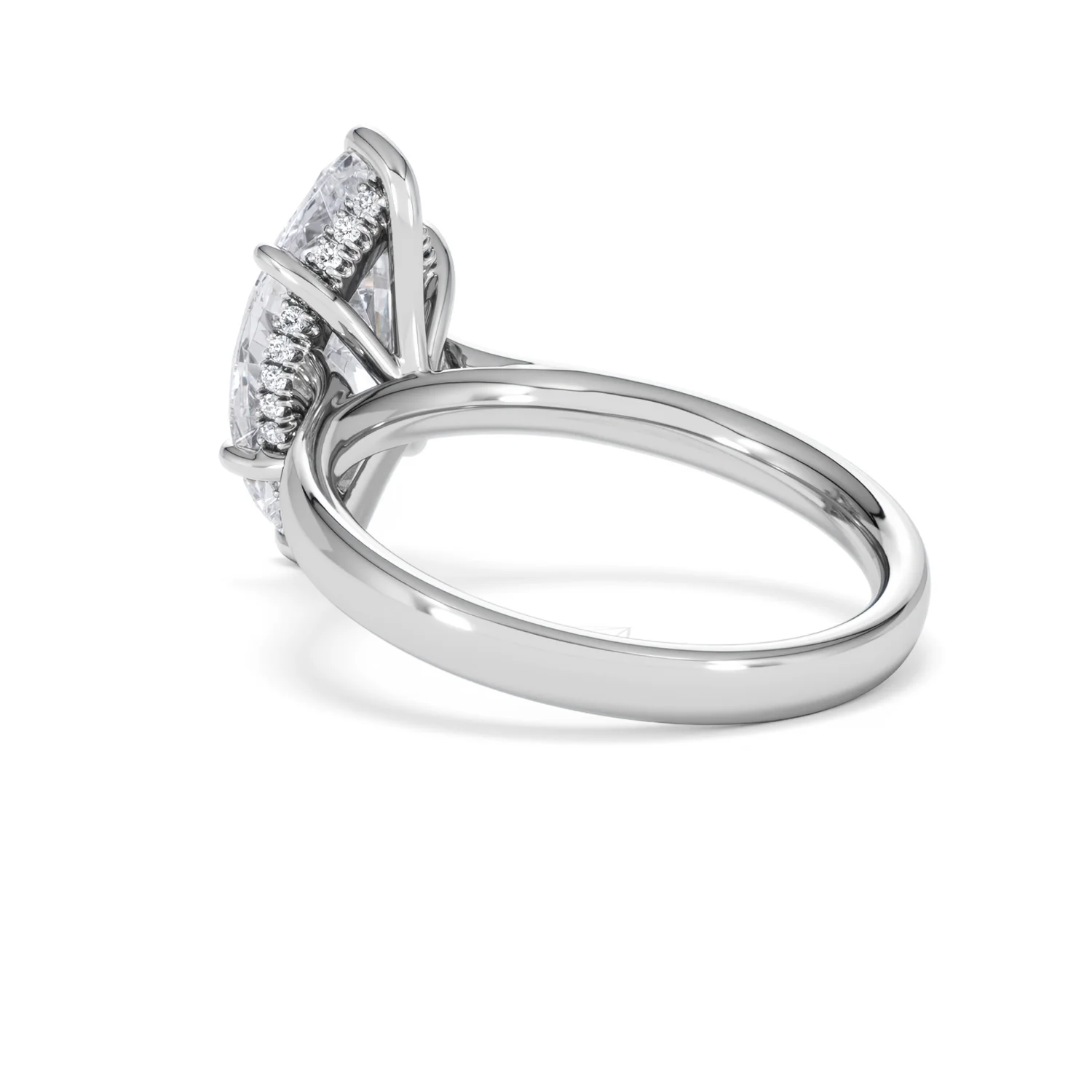 Amora Marquise 3.11ct Hidden Halo Lab Diamond Engagement Ring G/VS Set in 18K White Gold - Image 57