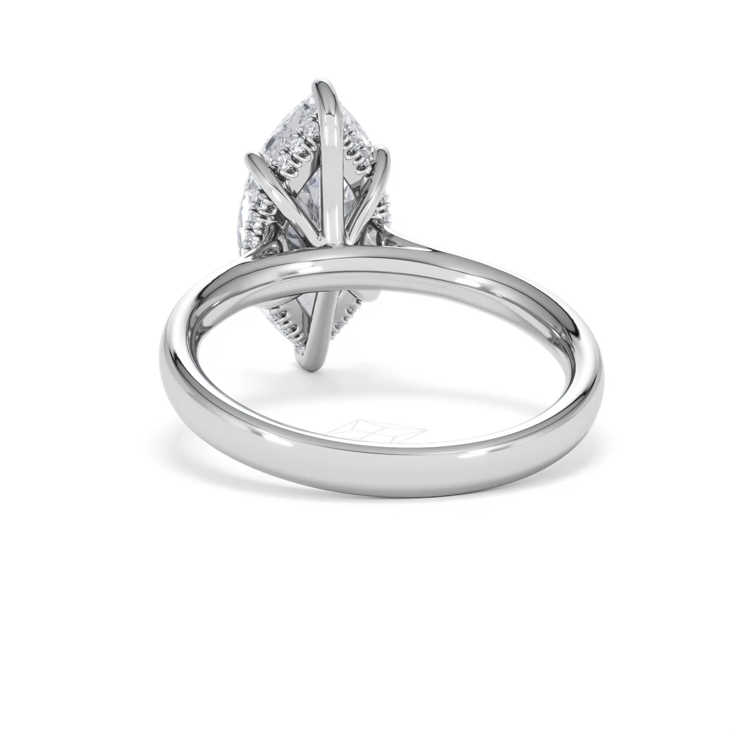 Amora Marquise 3.11ct Hidden Halo Lab Diamond Engagement Ring G/VS Set in Platinum - Image 51