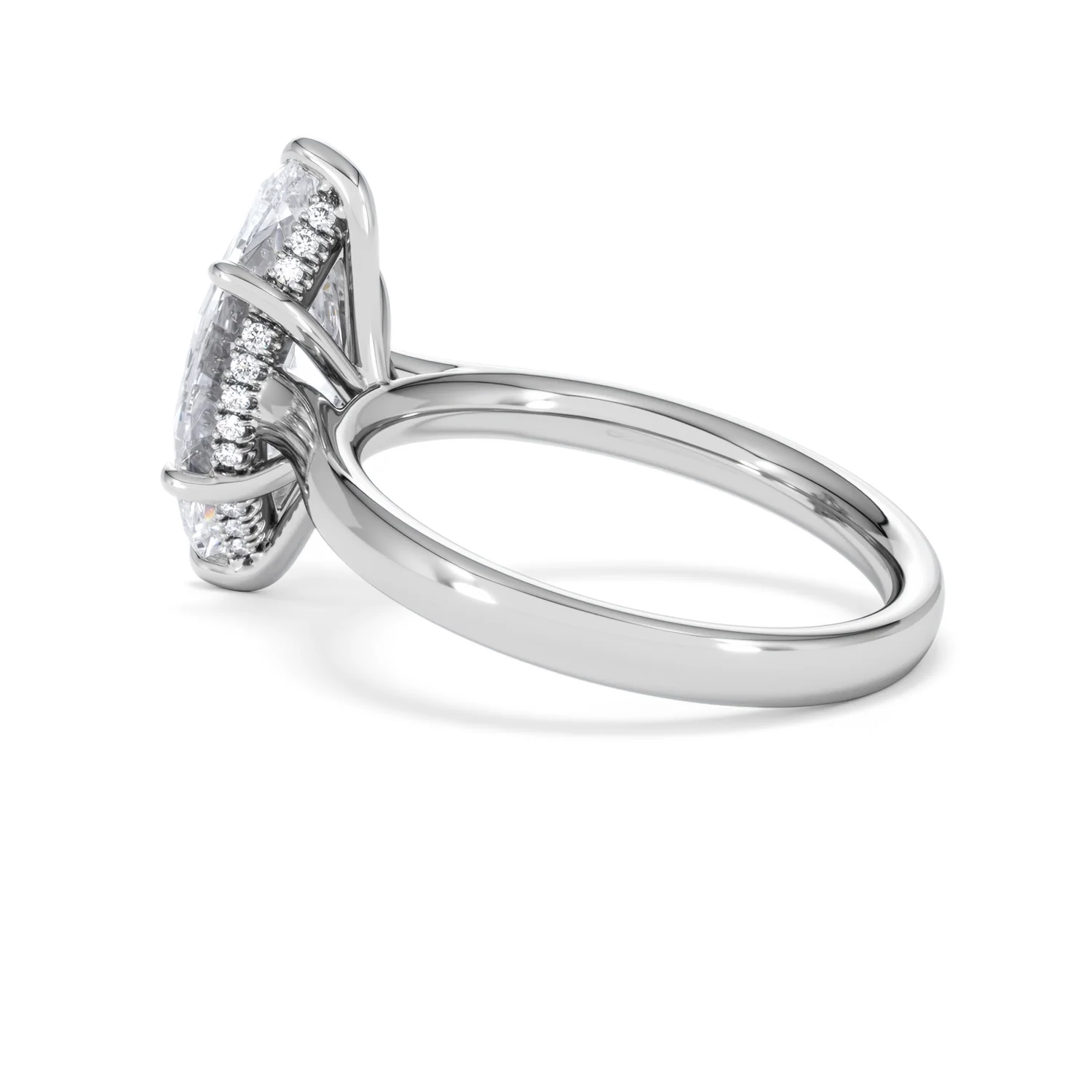 Amora Marquise 3.11ct Hidden Halo Lab Diamond Engagement Ring G/VS Set in Platinum - Image 61