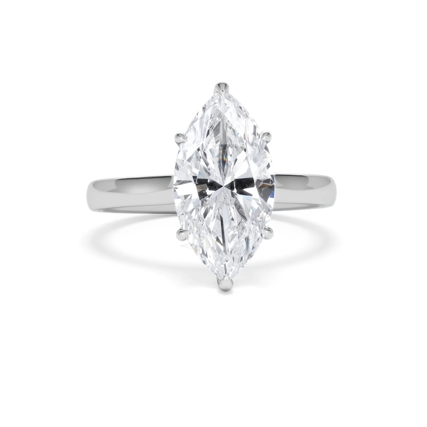 Amora Marquise 3.11ct Hidden Halo Lab Diamond Engagement Ring G/VS Set in Platinum - Image 9