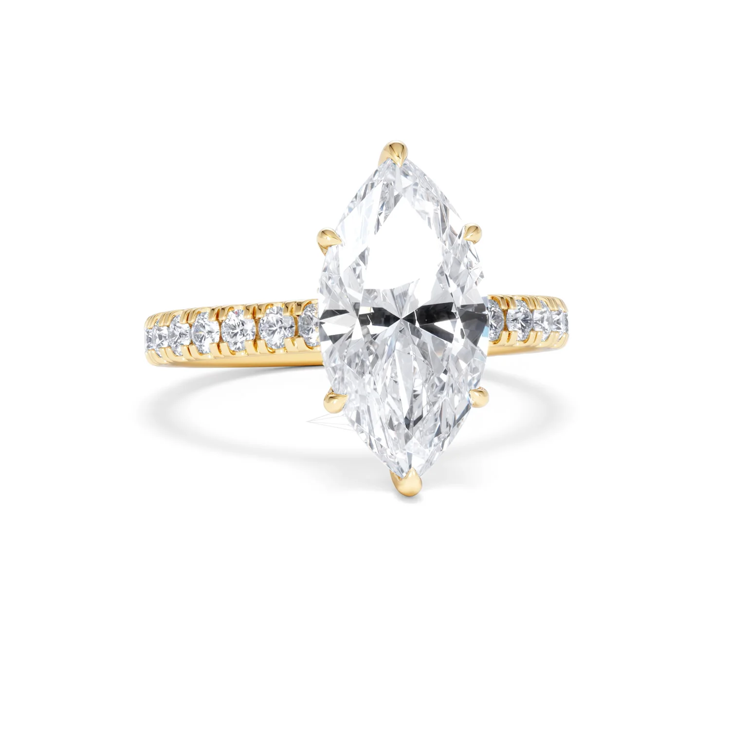 Amora Marquise 3.36ct Hidden Halo Lab Diamond Engagement Ring With Hidden Halo Set in 18K Gold - Image 10