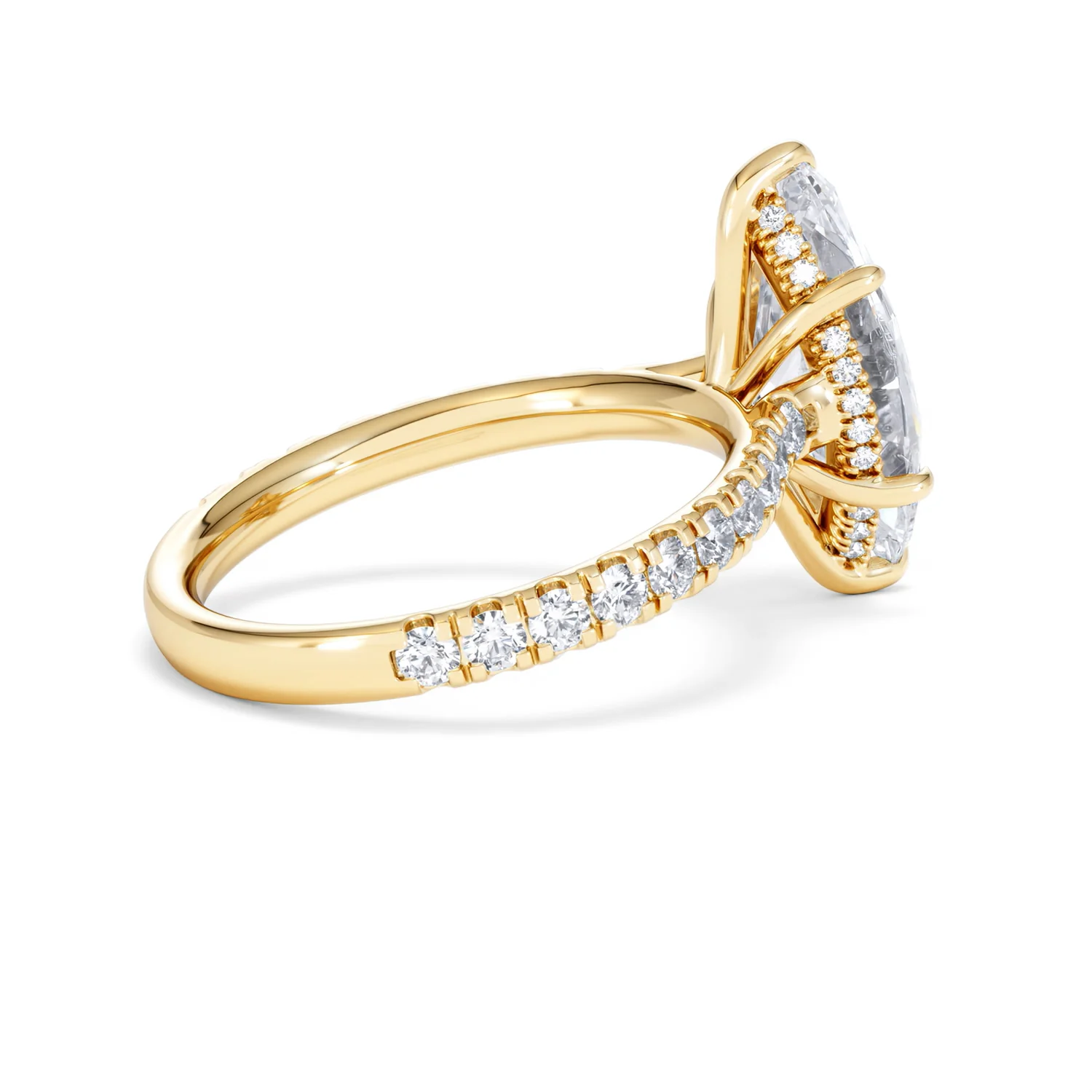 Amora Marquise 3.36ct Hidden Halo Lab Diamond Engagement Ring With Hidden Halo Set in 18K Gold - Image 34