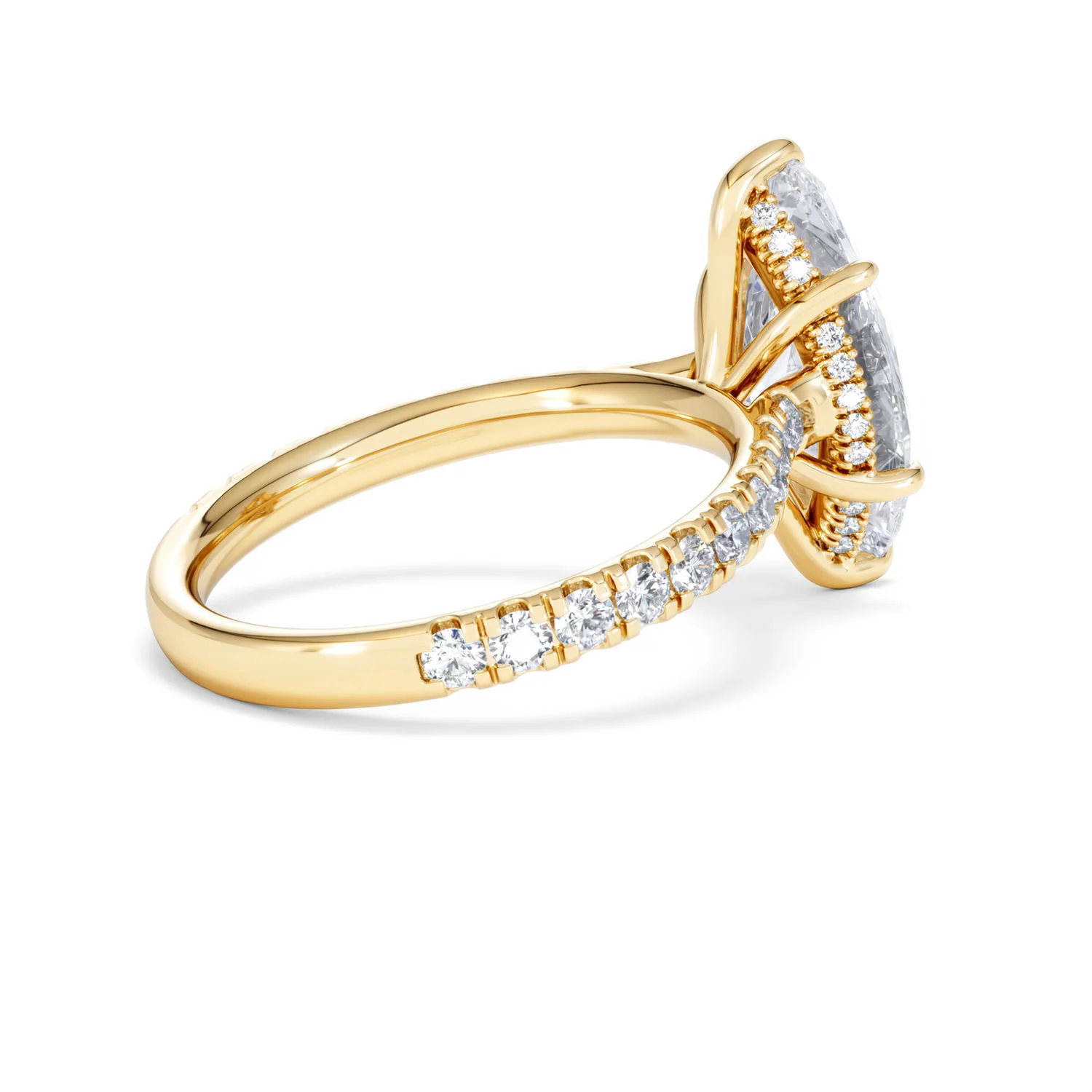 Amora Marquise 3.36ct Hidden Halo Lab Diamond Engagement Ring With Hidden Halo Set in 18K Gold - Image 35
