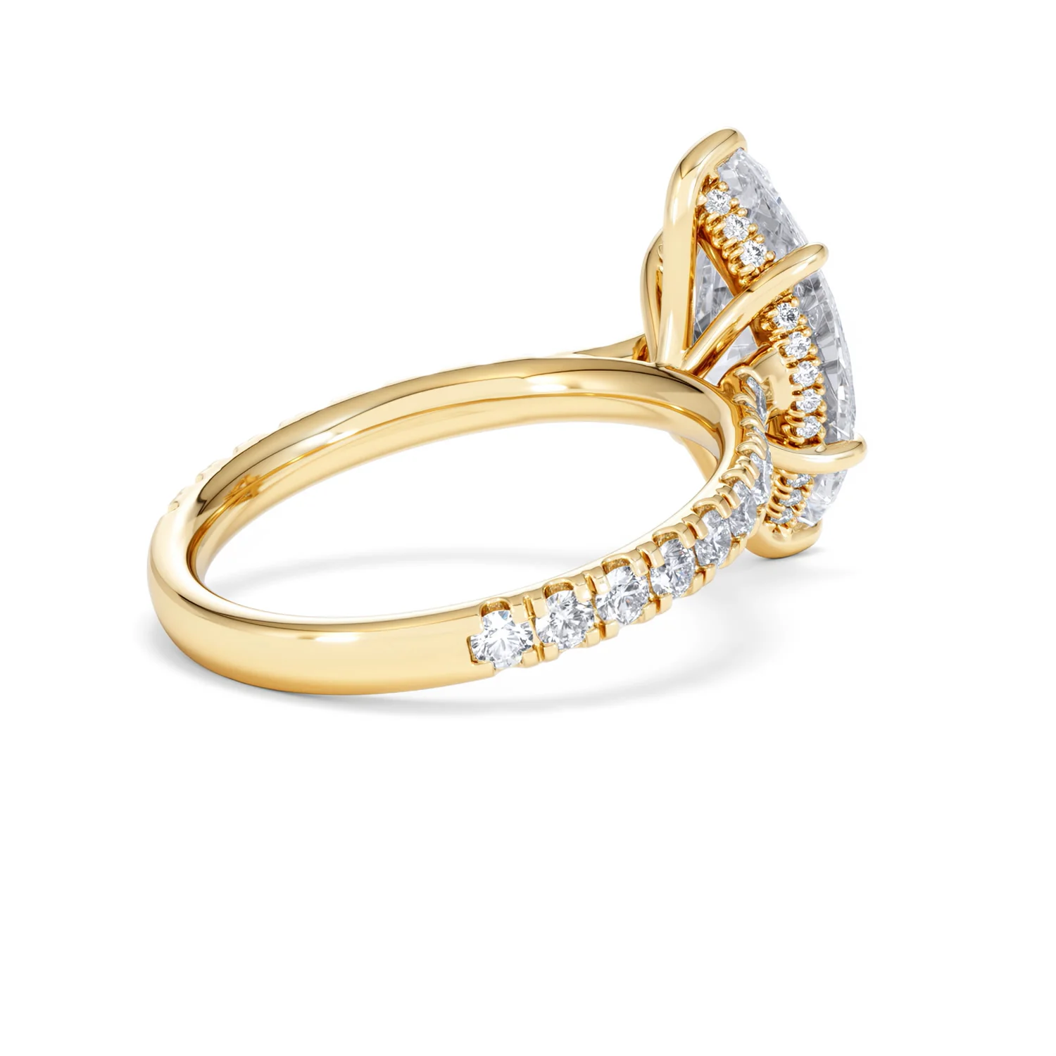 Amora Marquise 3.36ct Hidden Halo Lab Diamond Engagement Ring With Hidden Halo Set in 18K Gold - Image 37