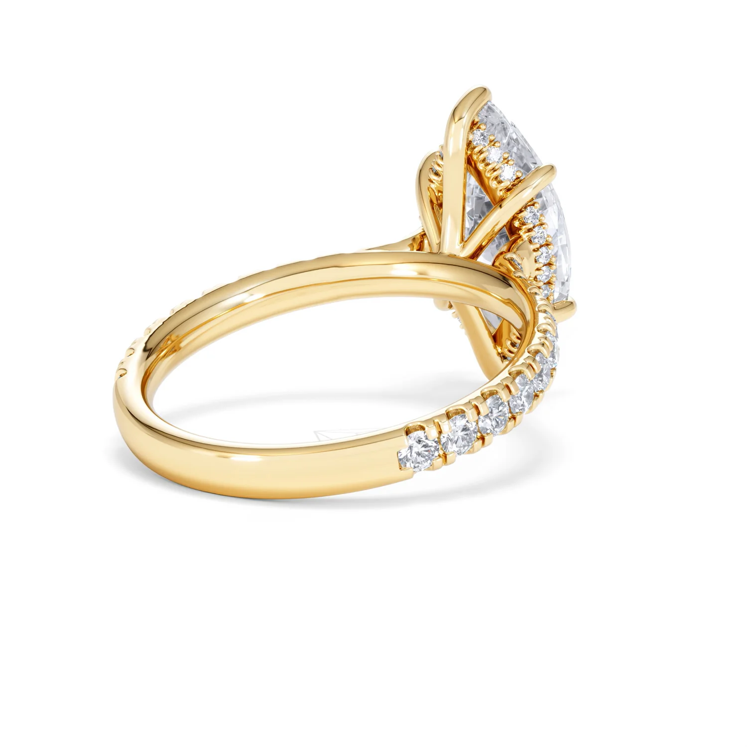 Amora Marquise 3.36ct Hidden Halo Lab Diamond Engagement Ring With Hidden Halo Set in 18K Gold - Image 40