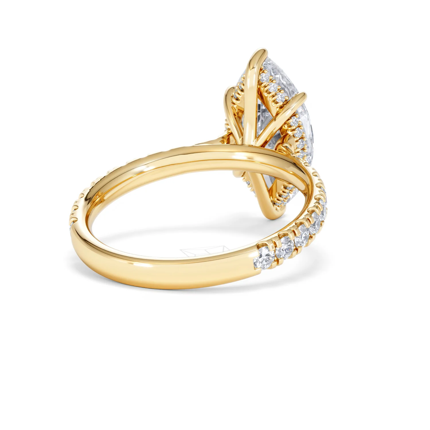 Amora Marquise 3.36ct Hidden Halo Lab Diamond Engagement Ring With Hidden Halo Set in 18K Gold - Image 42