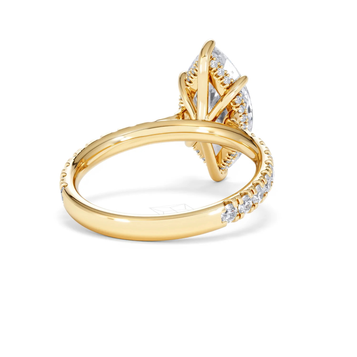 Amora Marquise 3.36ct Hidden Halo Lab Diamond Engagement Ring With Hidden Halo Set in 18K Gold - Image 43