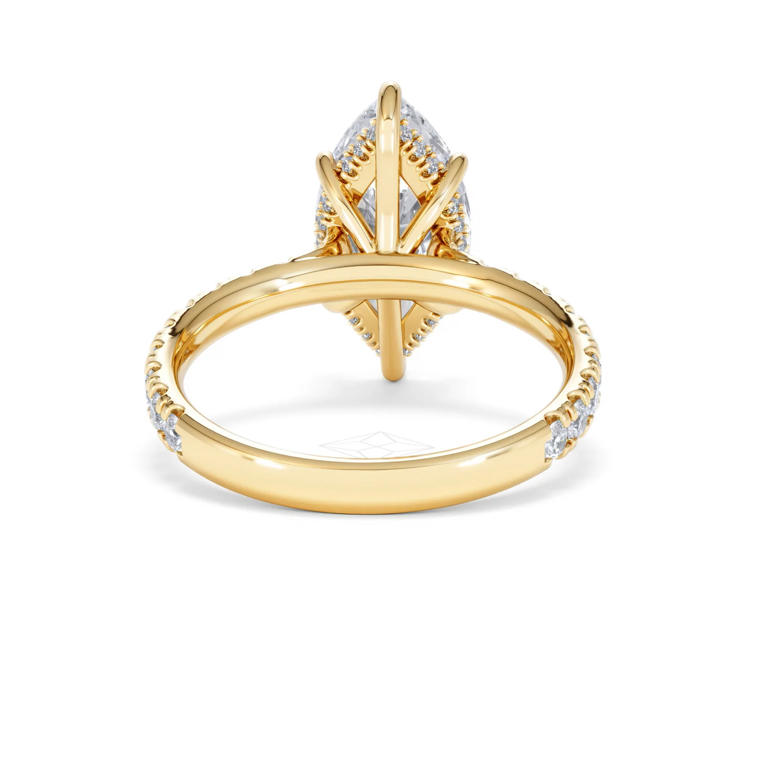 Amora Marquise 3.36ct Hidden Halo Lab Diamond Engagement Ring With Hidden Halo Set in 18K Gold - Image 47