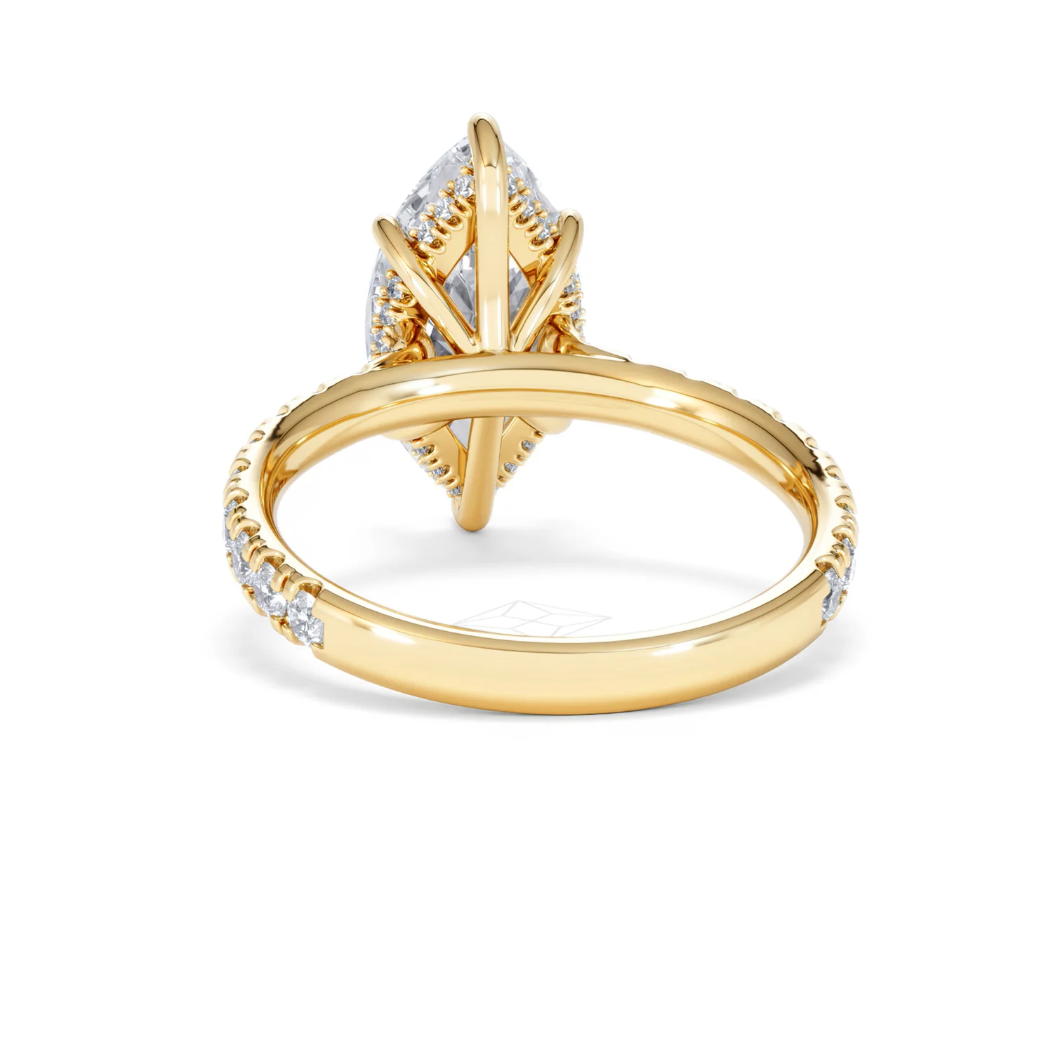 Amora Marquise 3.36ct Hidden Halo Lab Diamond Engagement Ring With Hidden Halo Set in 18K Gold - Image 50