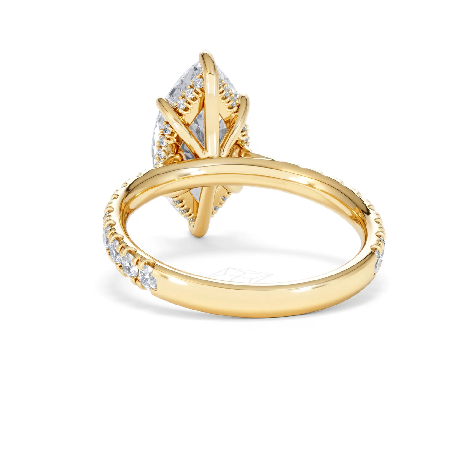 Amora Marquise 3.36ct Hidden Halo Lab Diamond Engagement Ring With Hidden Halo Set in 18K Gold - Image 51
