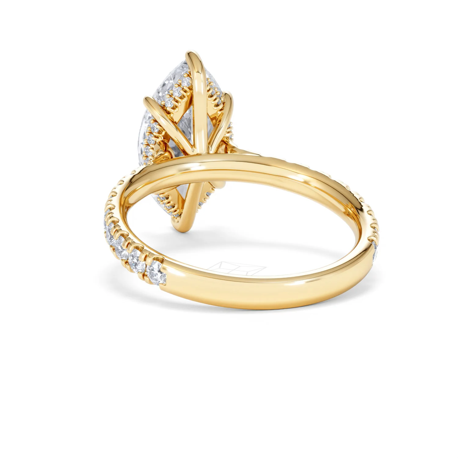 Amora Marquise 3.36ct Hidden Halo Lab Diamond Engagement Ring With Hidden Halo Set in 18K Gold - Image 52