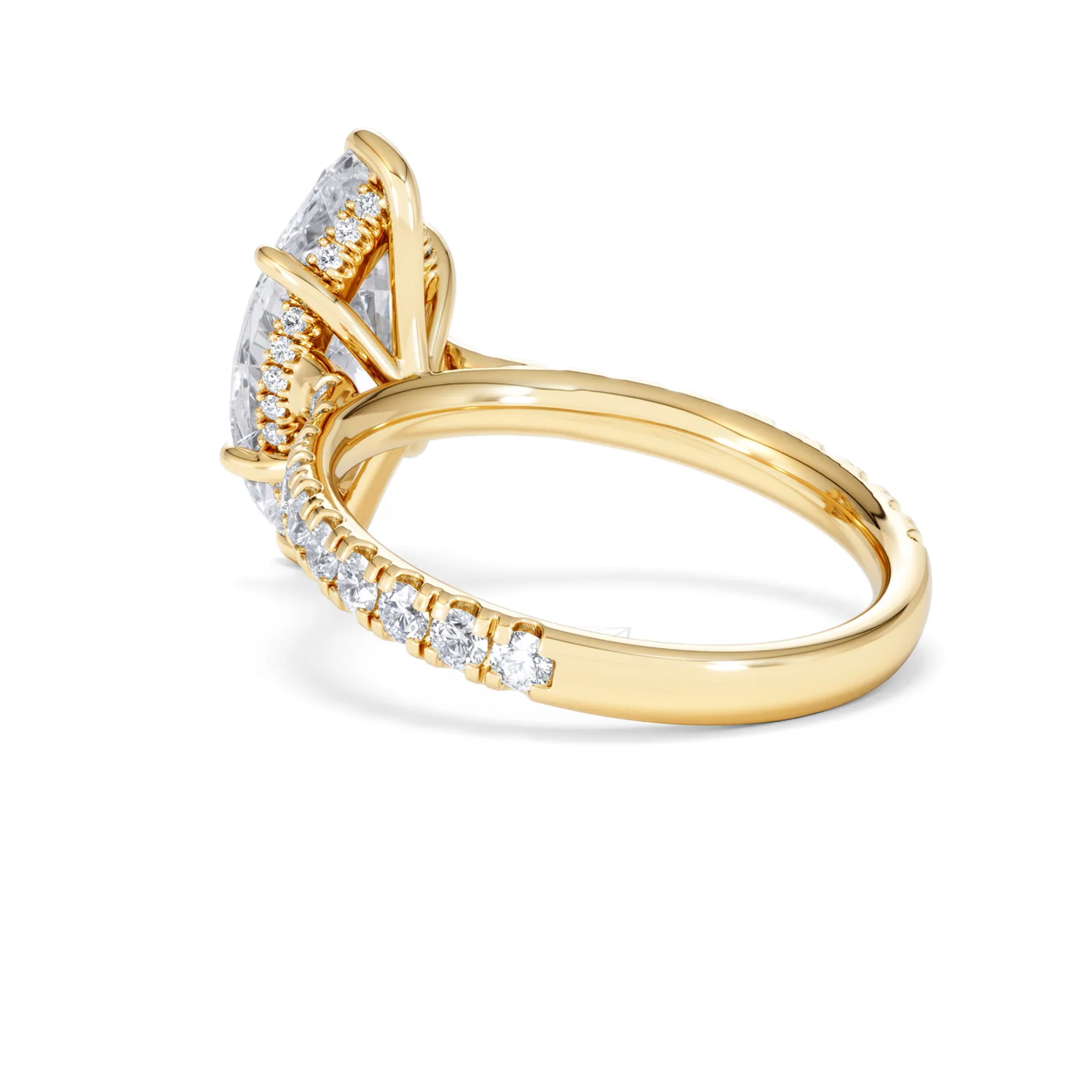Amora Marquise 3.36ct Hidden Halo Lab Diamond Engagement Ring With Hidden Halo Set in 18K Gold - Image 57