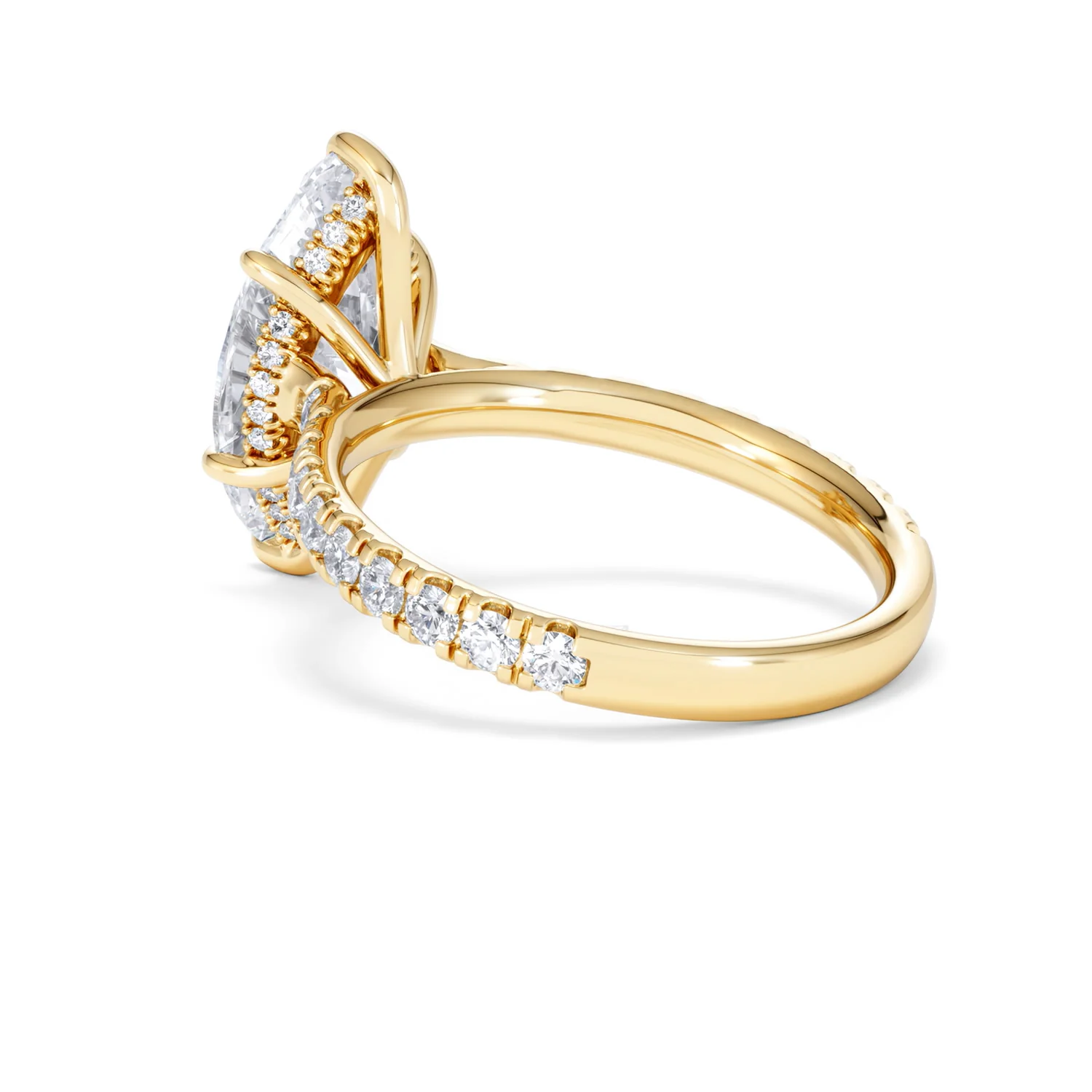 Amora Marquise 3.36ct Hidden Halo Lab Diamond Engagement Ring With Hidden Halo Set in 18K Gold - Image 58