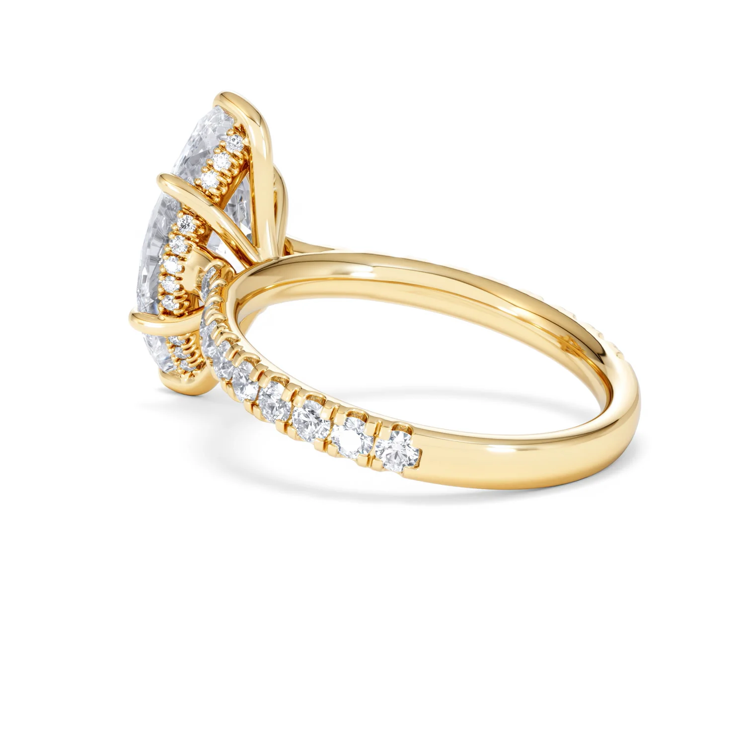 Amora Marquise 3.36ct Hidden Halo Lab Diamond Engagement Ring With Hidden Halo Set in 18K Gold - Image 59