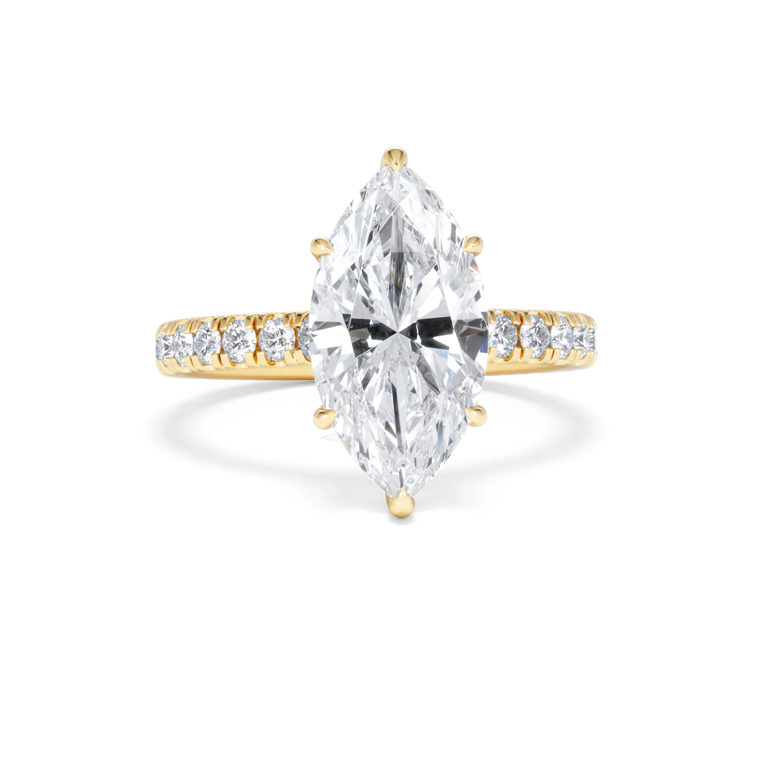 Amora Marquise 3.36ct Hidden Halo Lab Diamond Engagement Ring With Hidden Halo Set in 18K Gold - Image 9