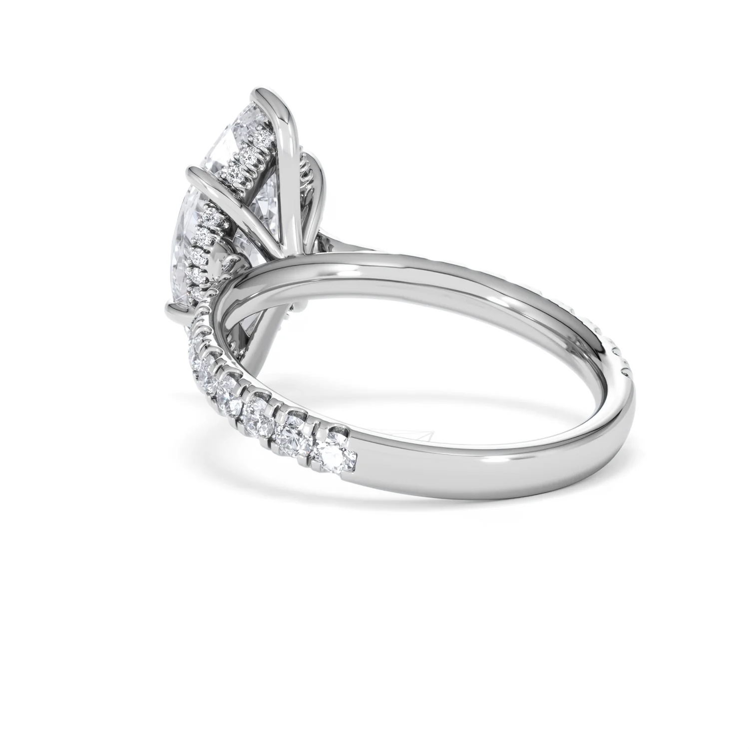 Amora Marquise 3.36ct Hidden Halo Lab Diamond Engagement Ring With Side Stones Set in Platinum - Image 56