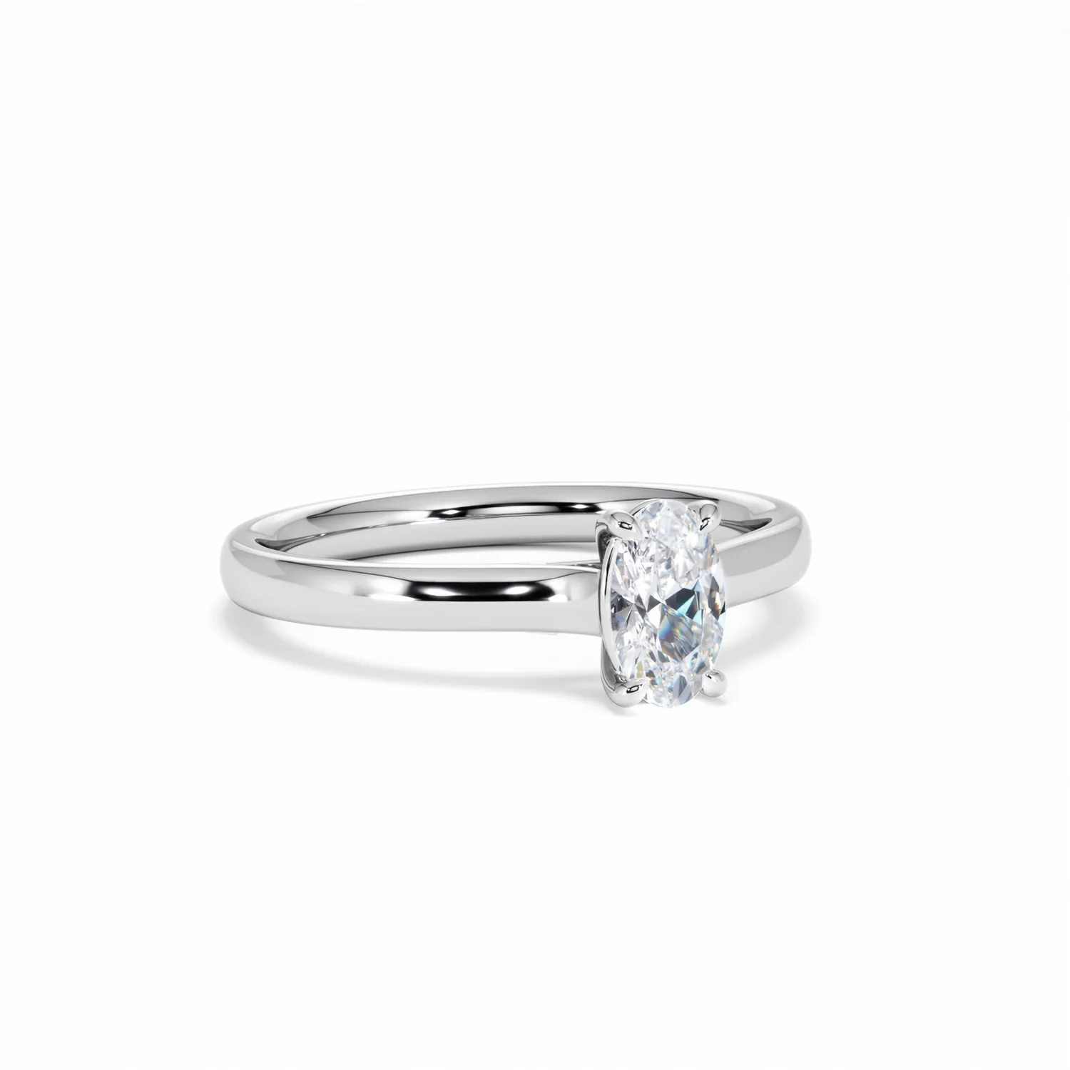 Amora Oval 0.50ct Diamond Engagement Ring G/VS1 Set in 18K White Gold - Image 15
