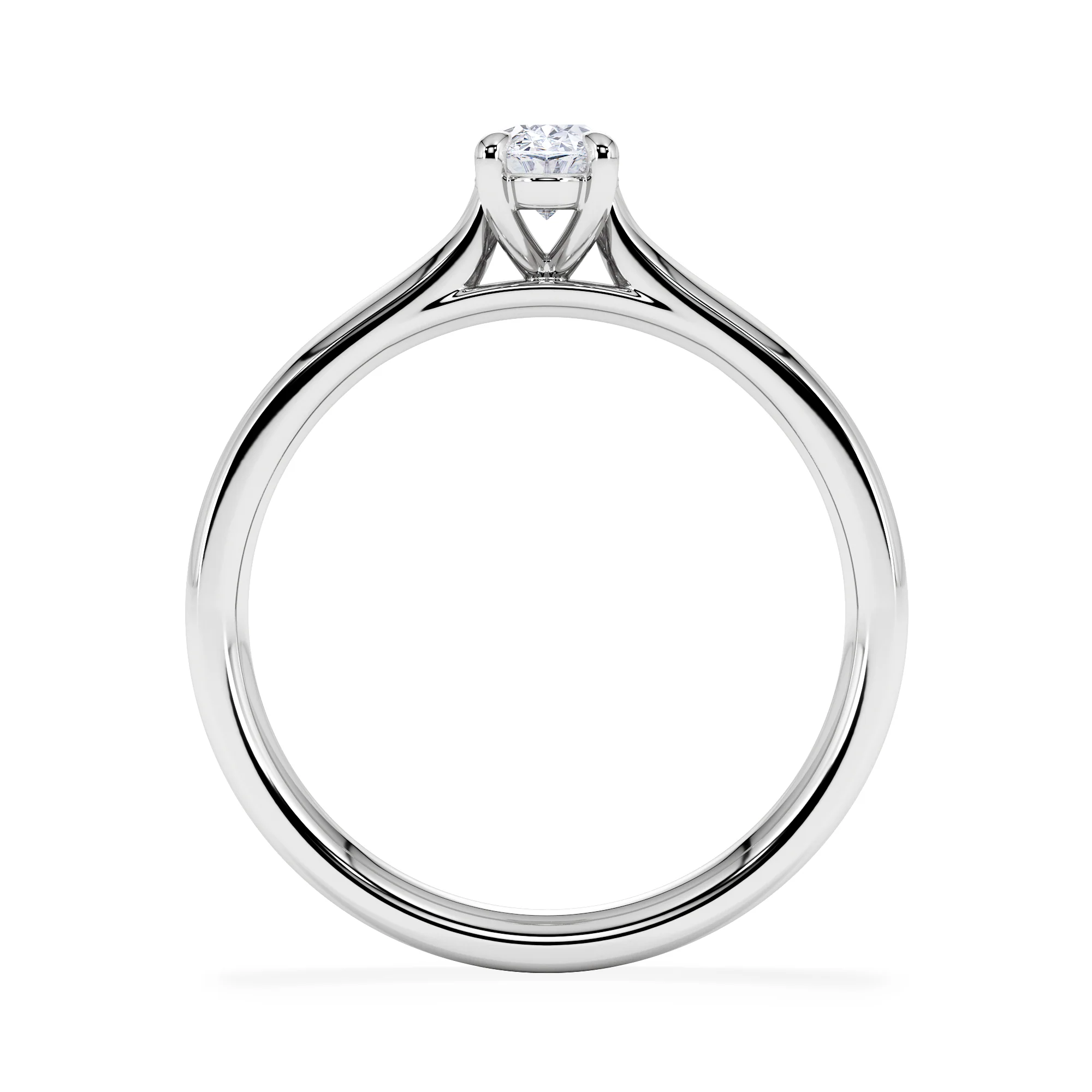 Amora Oval 0.50ct Diamond Engagement Ring G/VS1 Set in 18K White Gold - Image 3