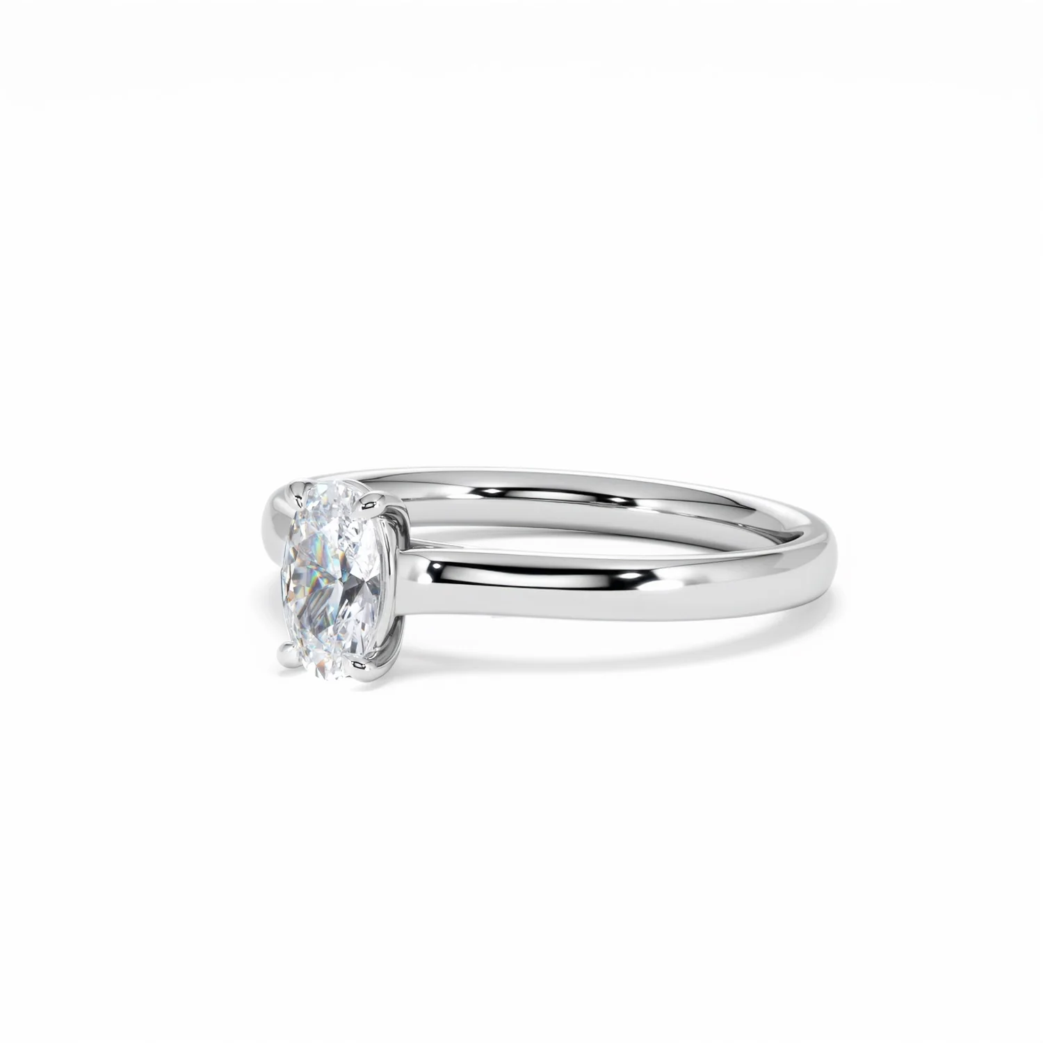 Amora Oval 0.50ct Diamond Engagement Ring G/VS1 Set in 18K White Gold - Image 82