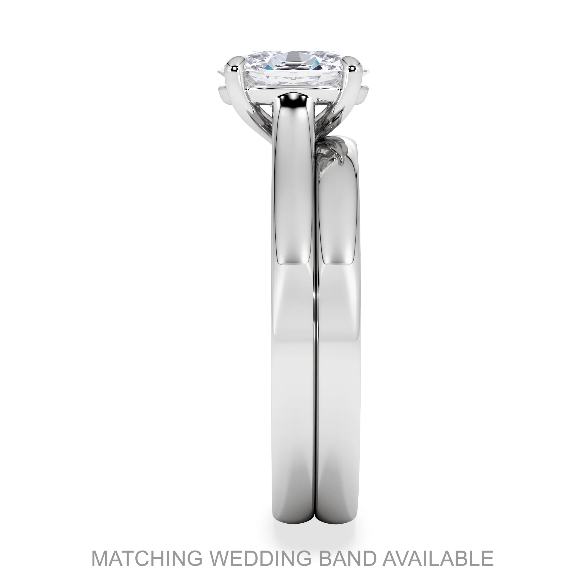 Amora Oval 0.50ct Lab Diamond Engagement Ring F/VS1 Set in 18K White Gold - Image 7