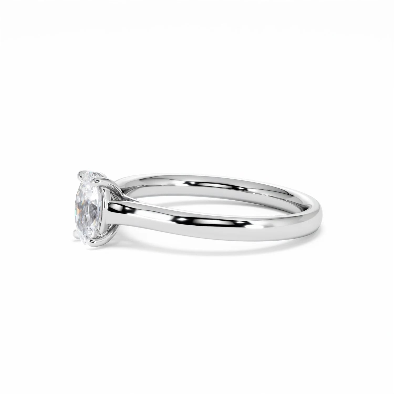 Amora Oval 0.50ct Lab Diamond Engagement Ring F/VS1 Set in 18K White Gold - Image 76