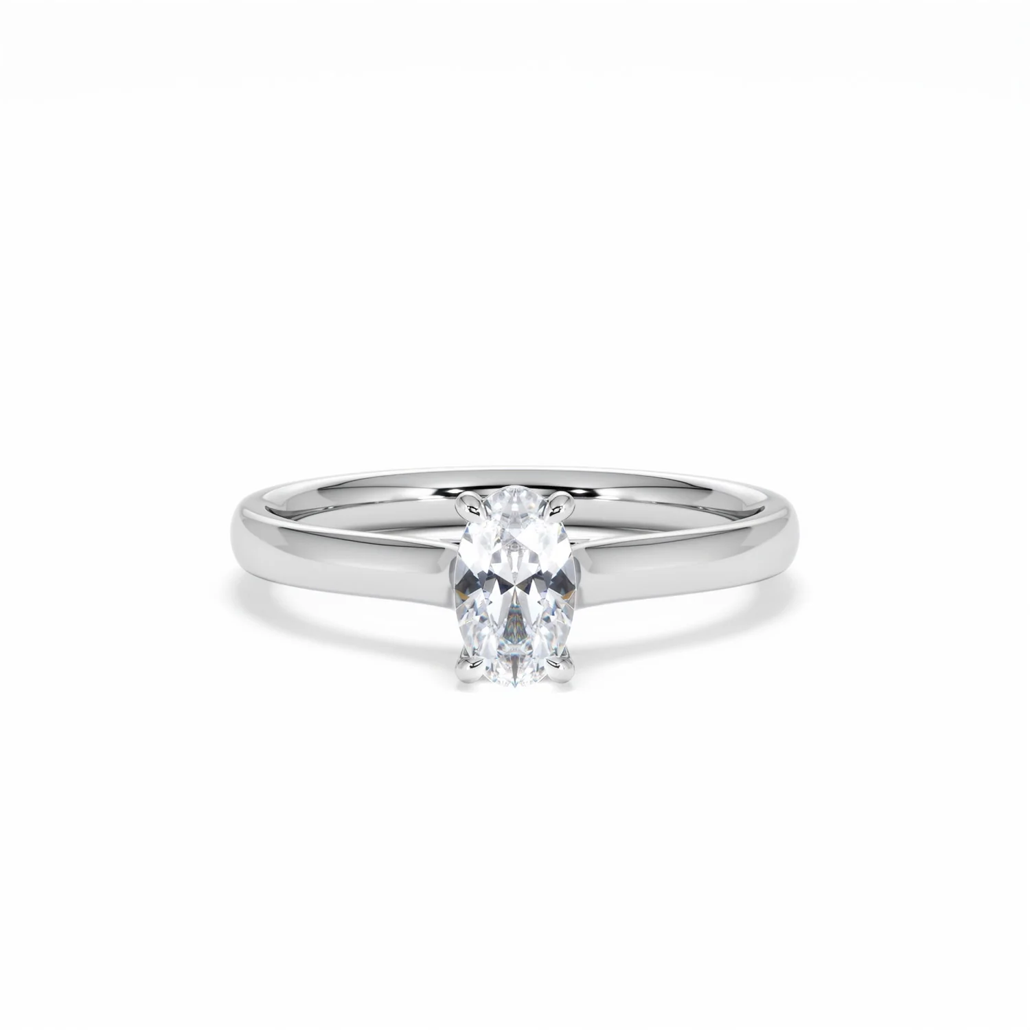 Amora Oval 0.50ct Lab Diamond Engagement Ring F/VS1 Set in Platinum - Image 10