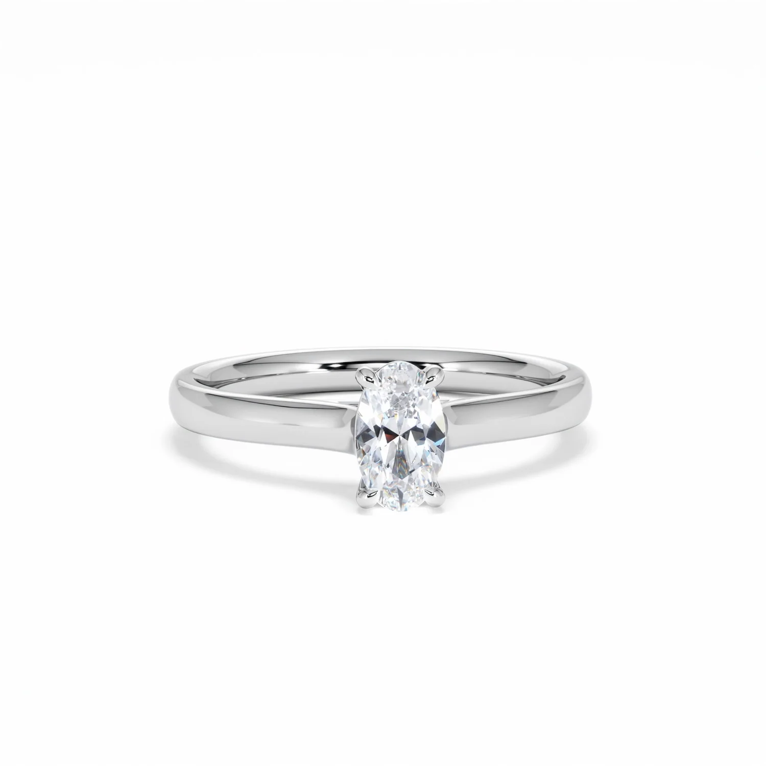 Amora Oval 0.50ct Lab Diamond Engagement Ring F/VS1 Set in Platinum - Image 11