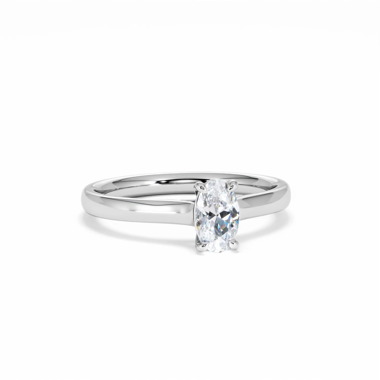 Amora Oval 0.50ct Lab Diamond Engagement Ring F/VS1 Set in Platinum - Image 13