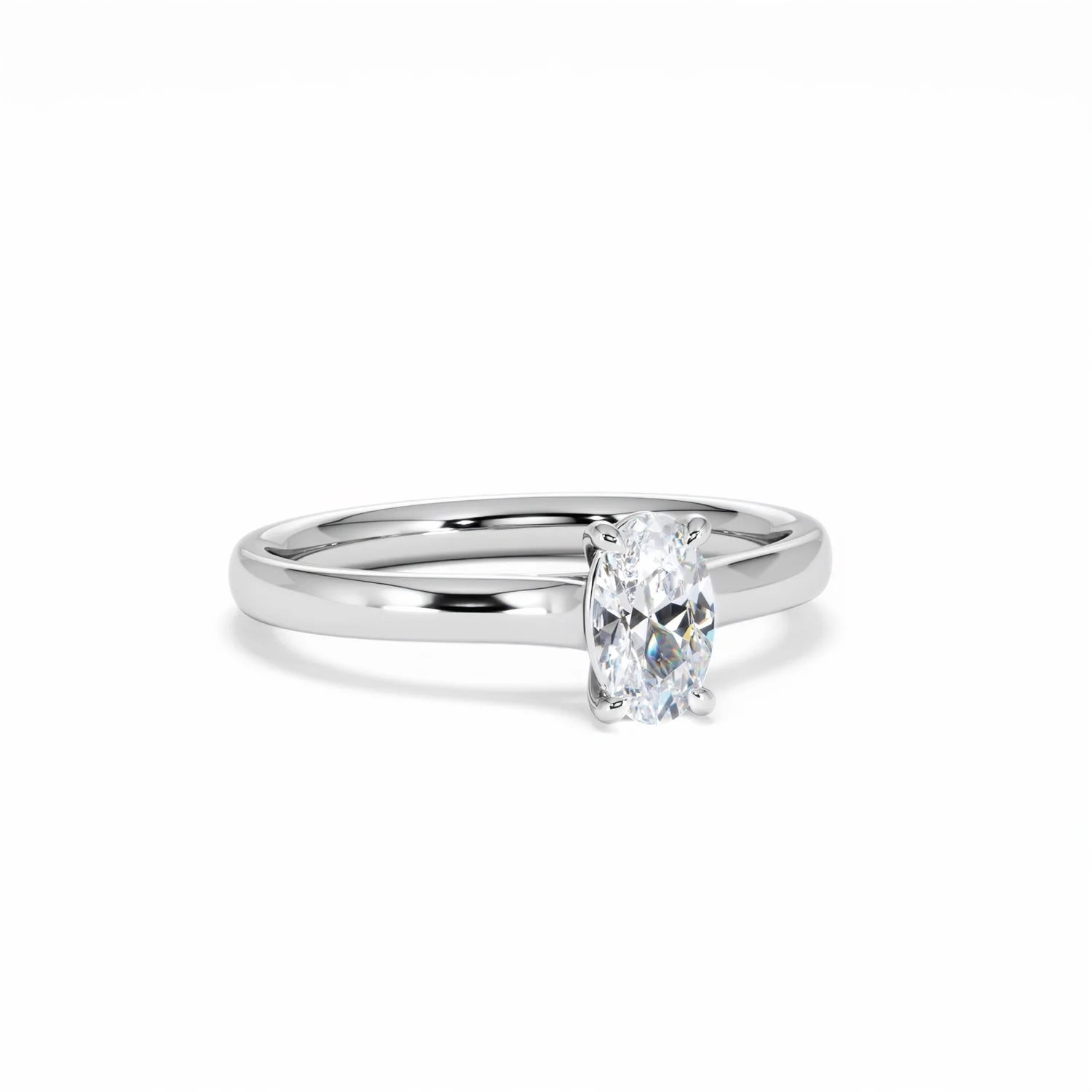 Amora Oval 0.50ct Lab Diamond Engagement Ring F/VS1 Set in Platinum - Image 14