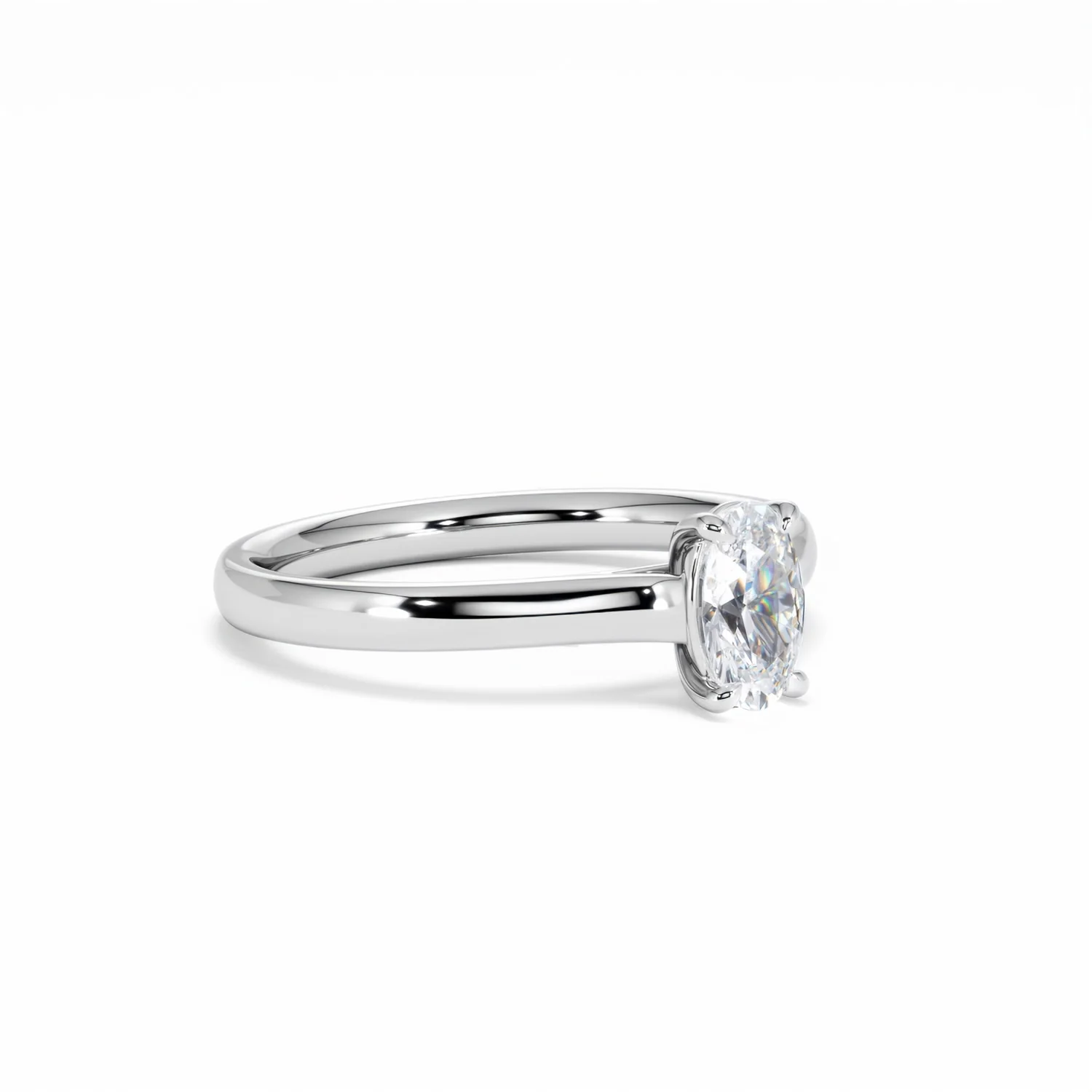 Amora Oval 0.50ct Lab Diamond Engagement Ring F/VS1 Set in Platinum - Image 18