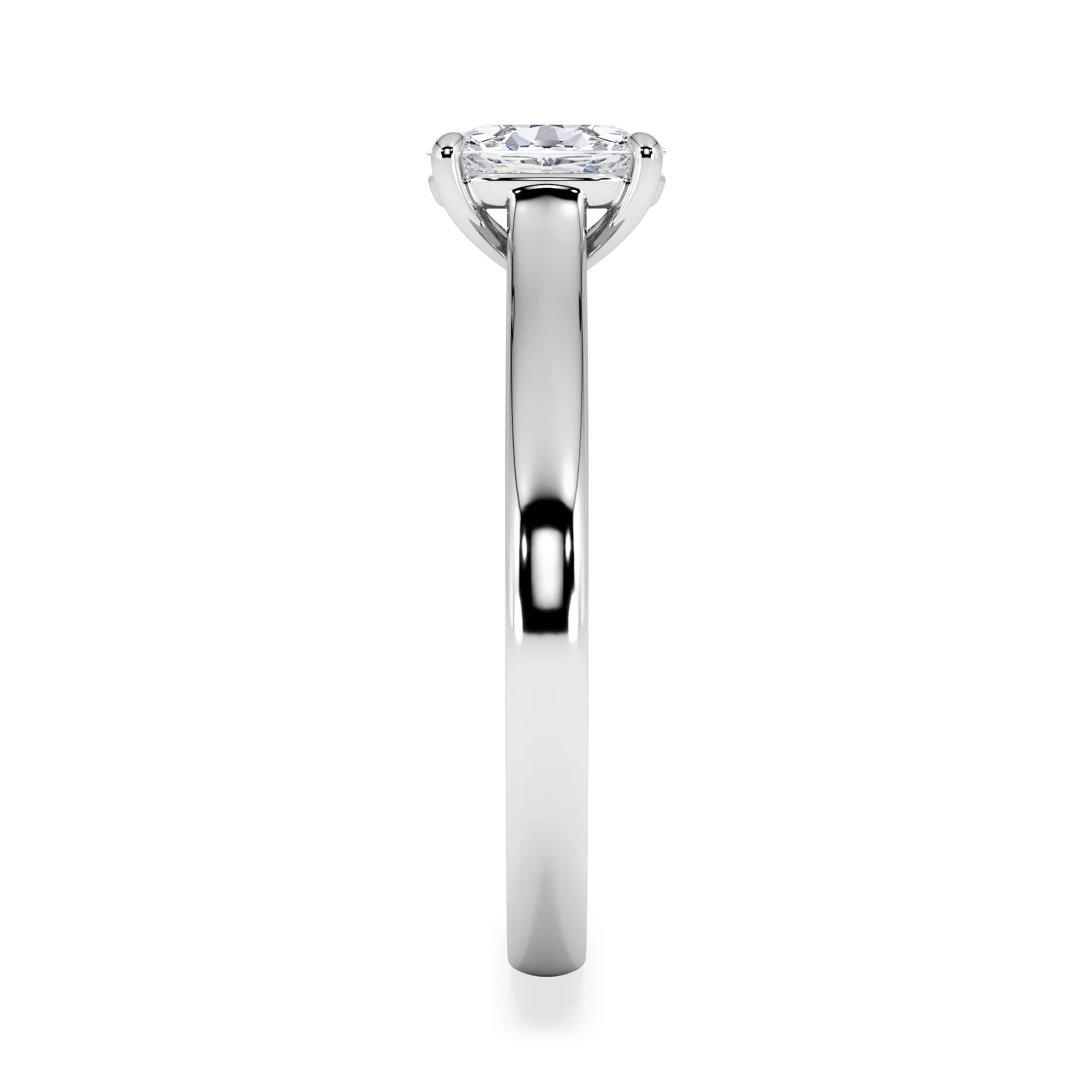 Amora Oval 0.50ct Lab Diamond Engagement Ring F/VS1 Set in Platinum - Image 4