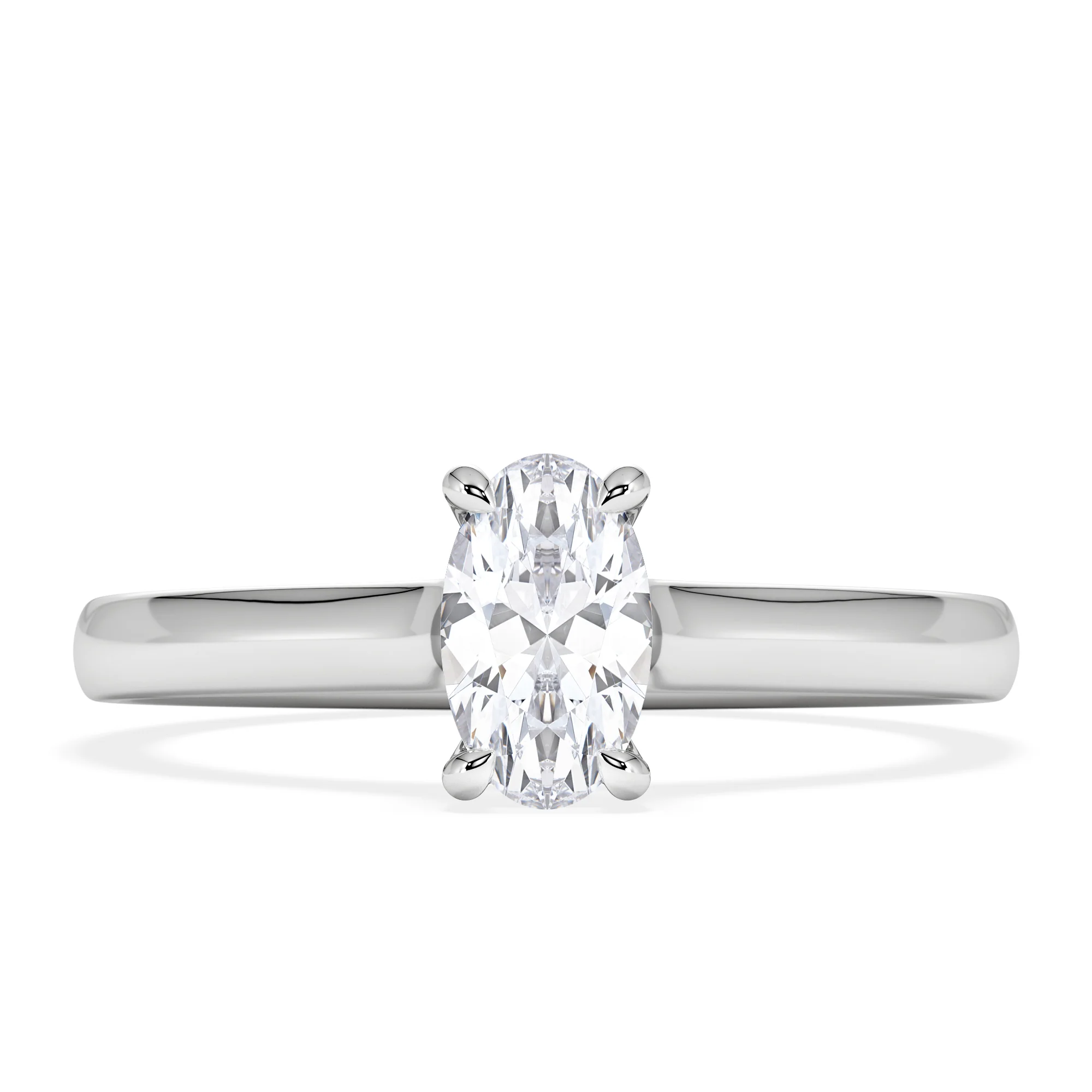 Amora Oval 0.50ct Lab Diamond Engagement Ring F/VS1 Set in Platinum - Image 5