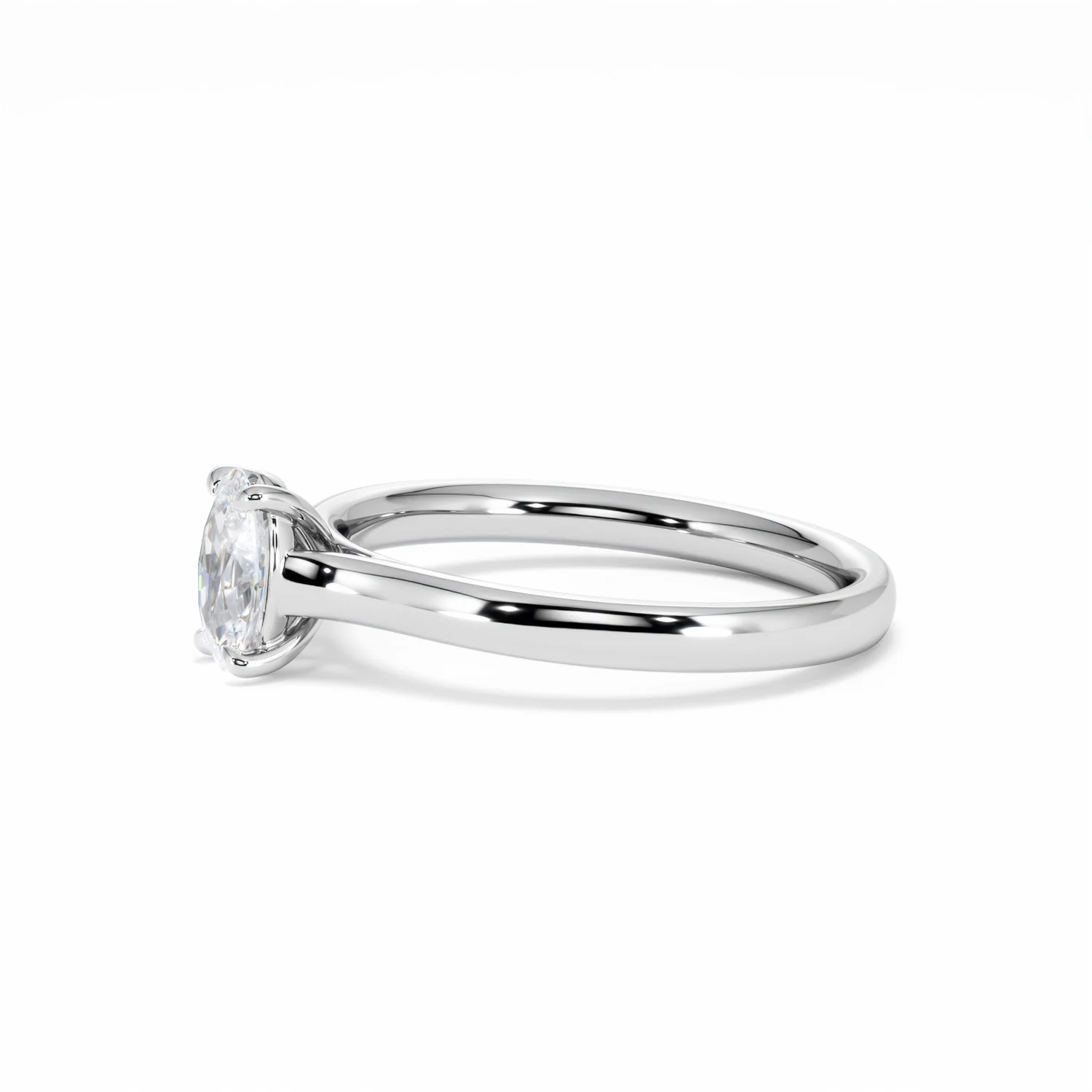 Amora Oval 0.50ct Lab Diamond Engagement Ring F/VS1 Set in Platinum - Image 75