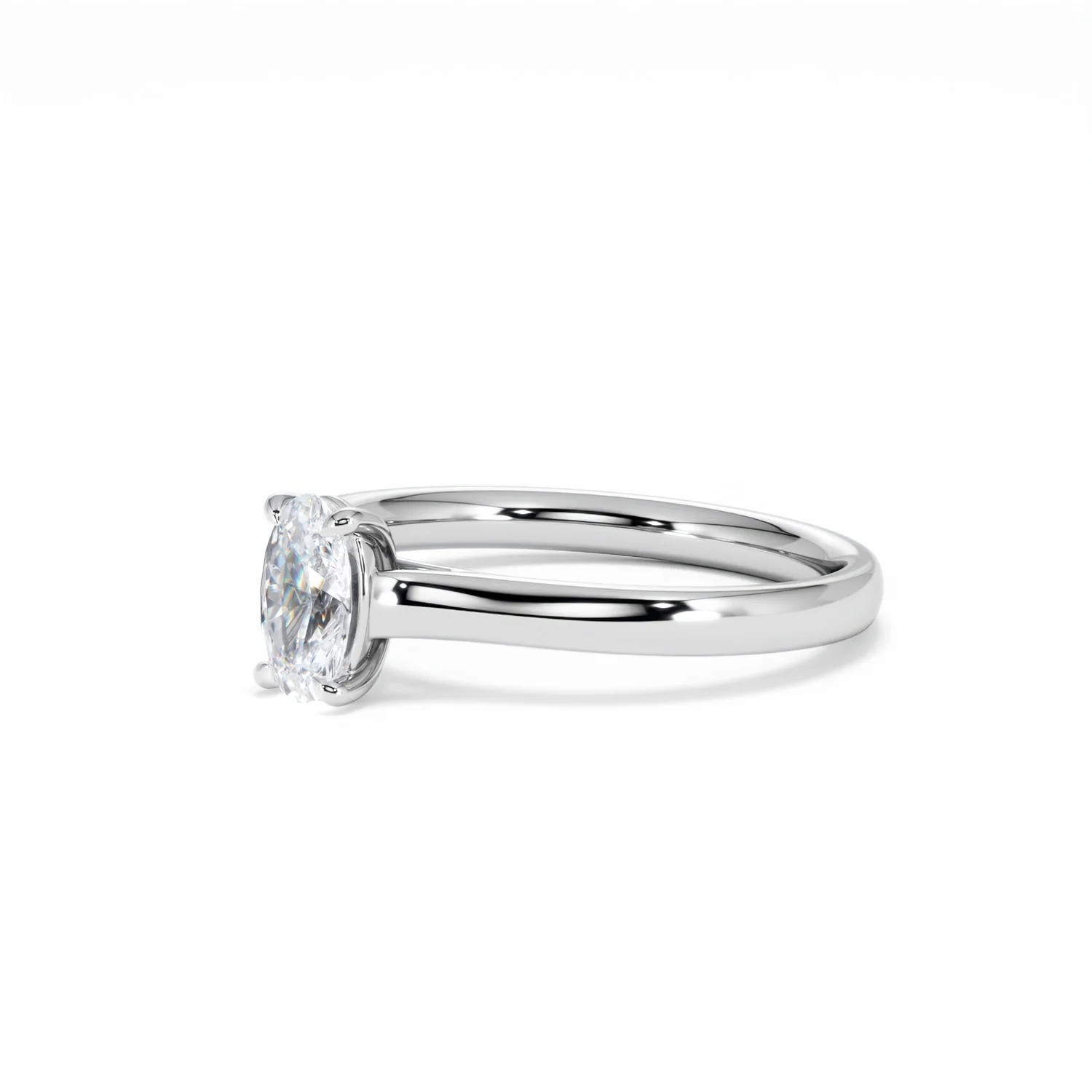 Amora Oval 0.50ct Lab Diamond Engagement Ring F/VS1 Set in Platinum - Image 80