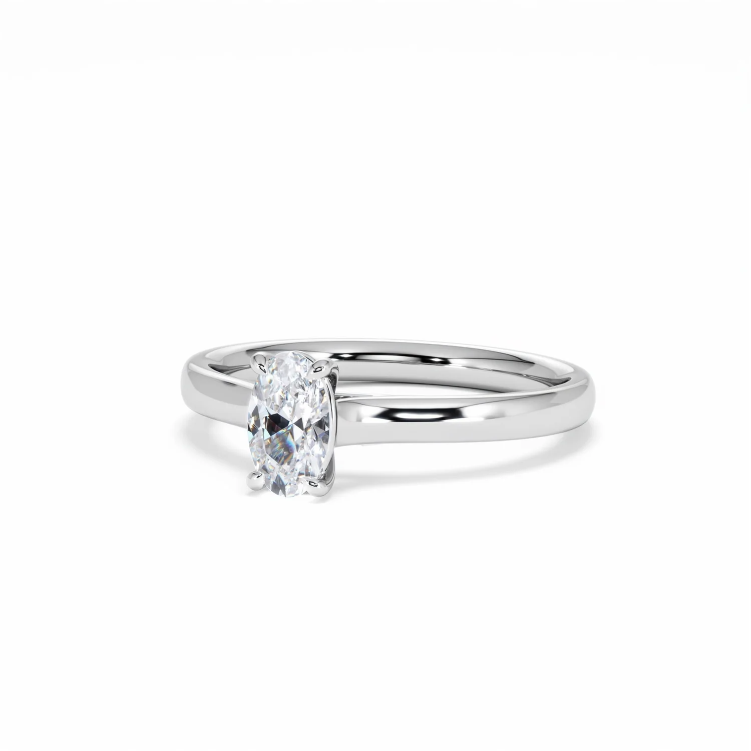 Amora Oval 0.50ct Lab Diamond Engagement Ring F/VS1 Set in Platinum - Image 85