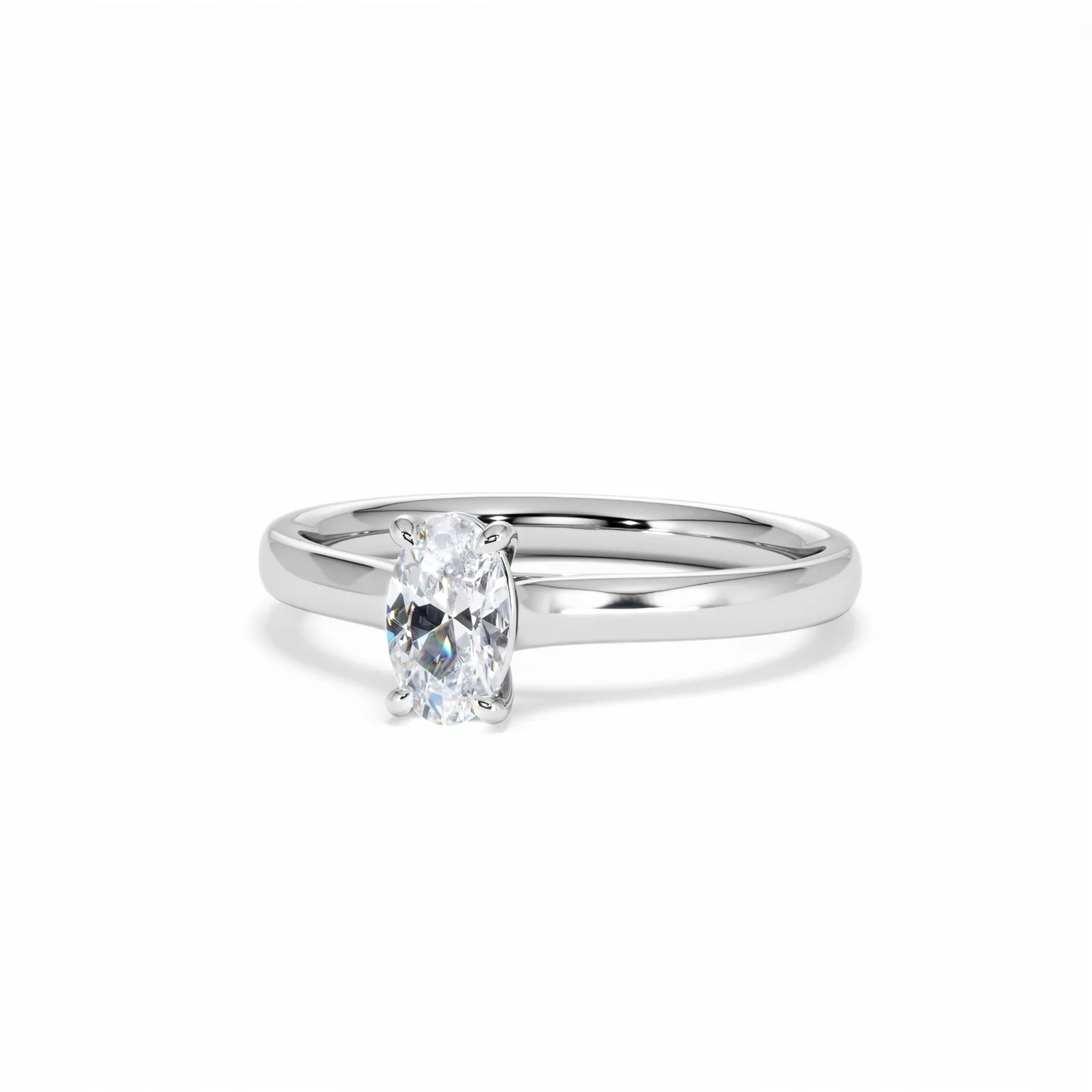 Amora Oval 0.50ct Lab Diamond Engagement Ring F/VS1 Set in Platinum - Image 86