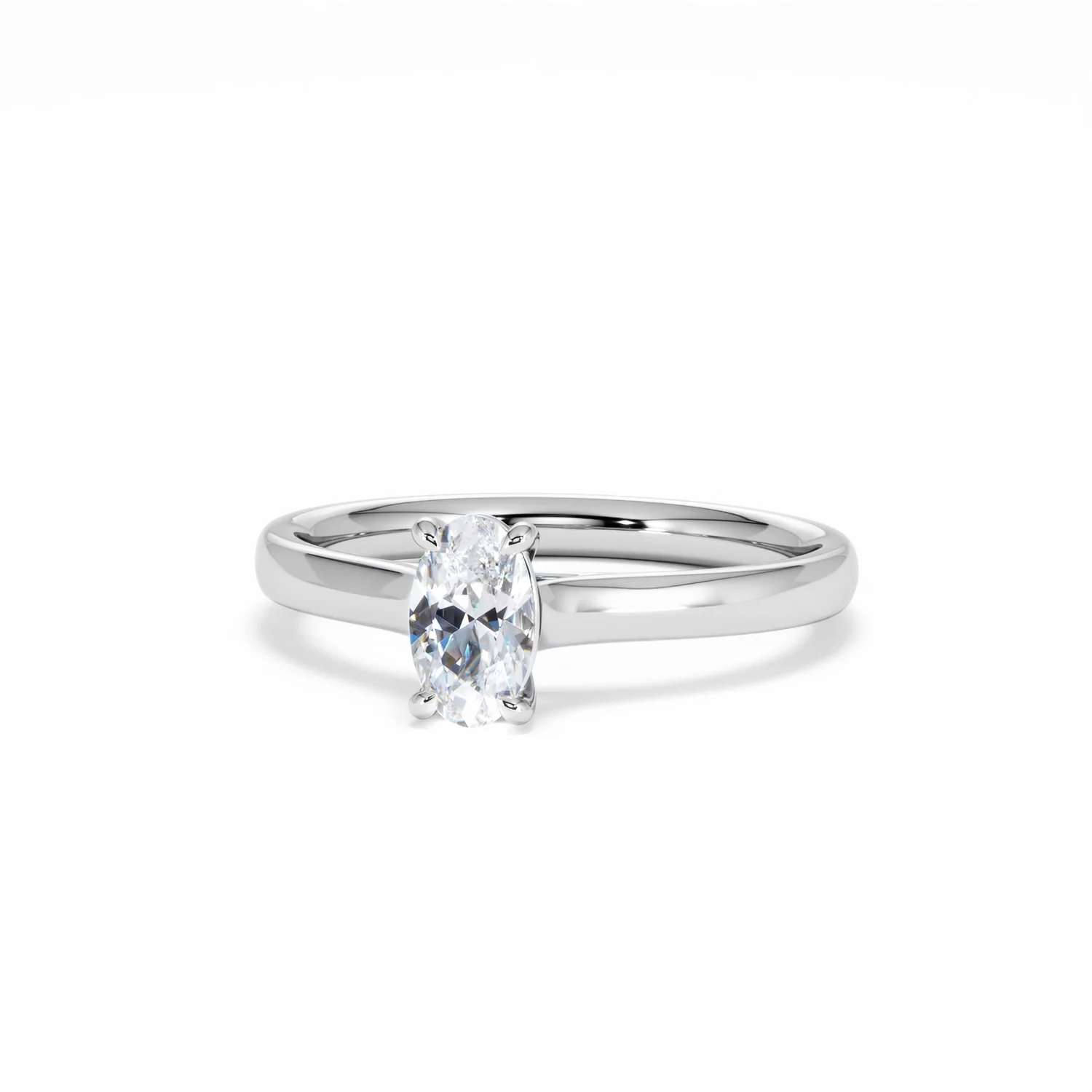 Amora Oval 0.50ct Lab Diamond Engagement Ring F/VS1 Set in Platinum - Image 87