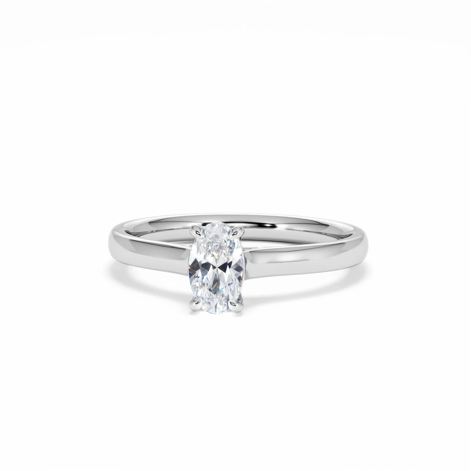 Amora Oval 0.50ct Lab Diamond Engagement Ring F/VS1 Set in Platinum - Image 88