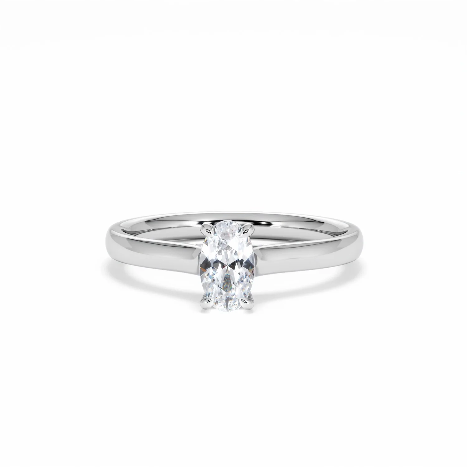 Amora Oval 0.50ct Lab Diamond Engagement Ring F/VS1 Set in Platinum - Image 89